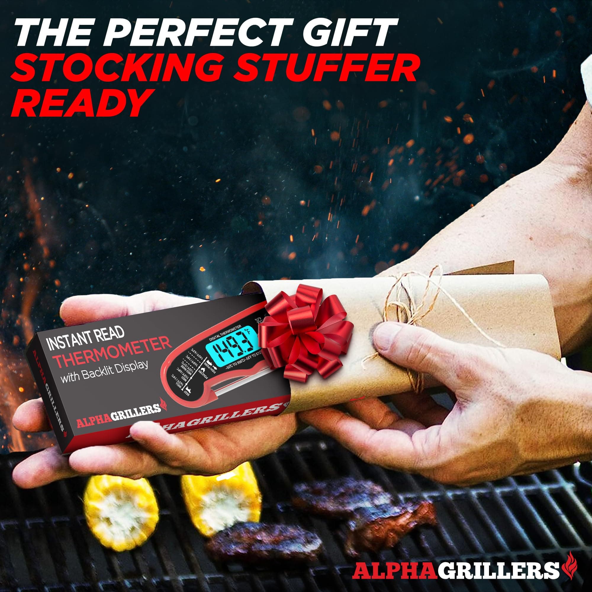 Alpha Grillers Instant Read Meat Thermometer Digital, Cooking, Food, Grill, view 6