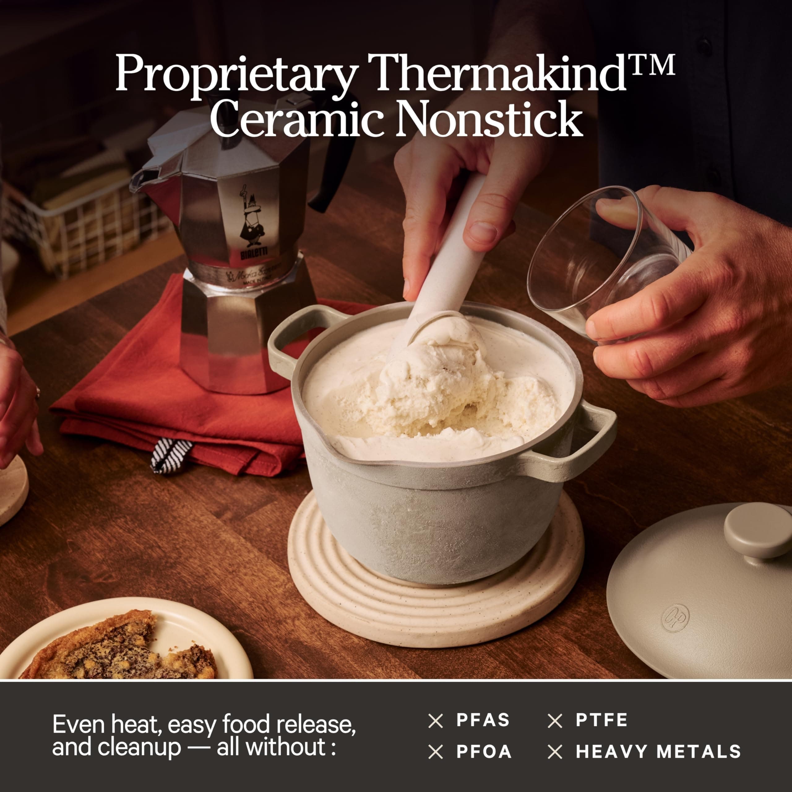 Our Place Petite Perfect Pot, 1.75 Qt Ceramic Nonstick Sauce Pot with Lid, view 5