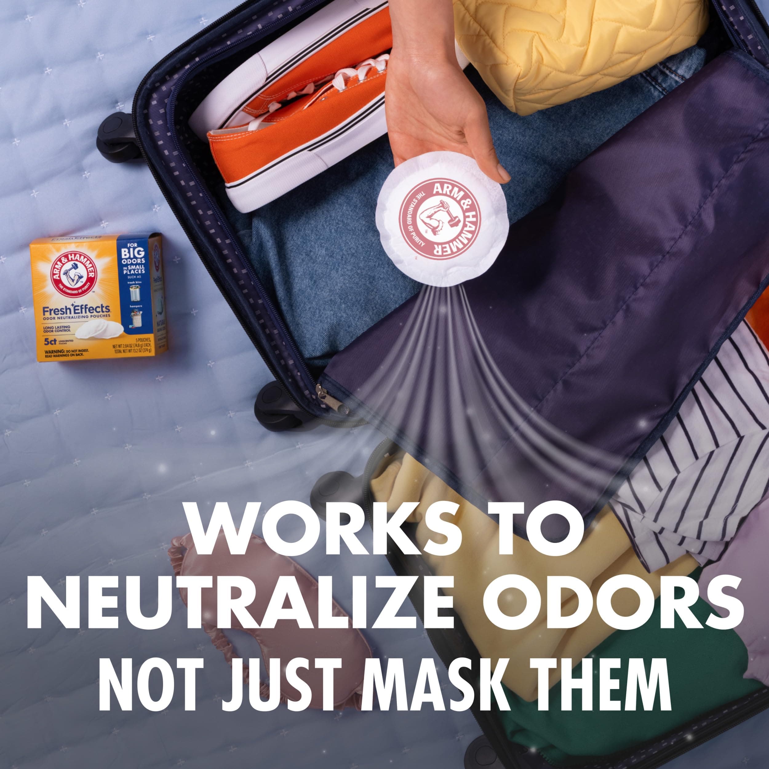 ARM & HAMMER Fresh Effects Odor Neutralizing Baking Soda Pouches, 5 Count, view 7