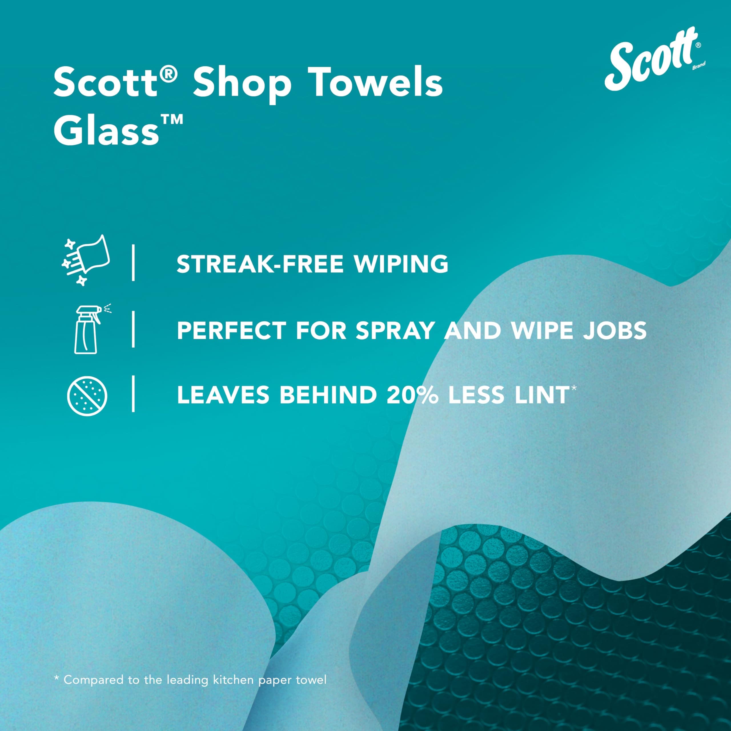 Scott Shop Towels Glass, 90 Towels/Roll, 12 Rolls/Case, view 9