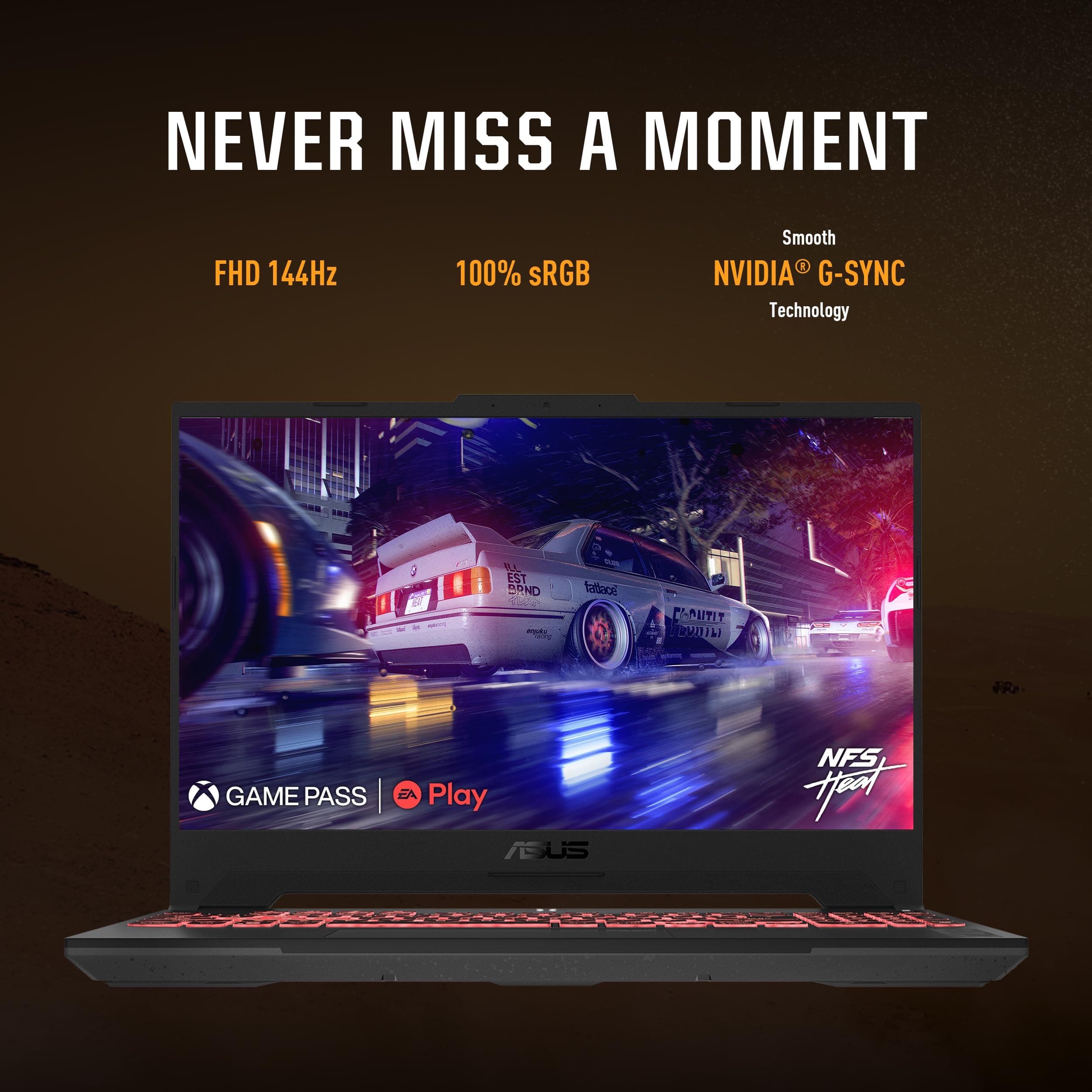 ASUS TUF Gaming A15 Gaming Laptop, 15.6” FHD 144Hz, 100% sRGB Display, GeForce RTX 4050, AMD Ryzen 7 7435HS, 16GB DDR5, 512GB PCIe SSD, Wi-Fi 6, Windows 11, FA507NUR-AS73, view 3