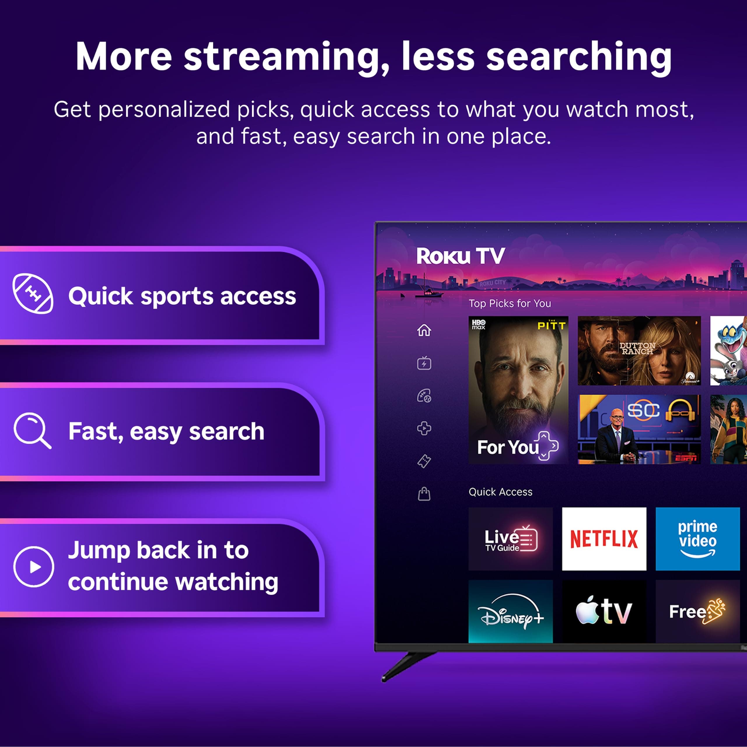 Roku 40-Inch Select Series Smart TV 2026-1080p Full HD TV - RokuTV, view 8