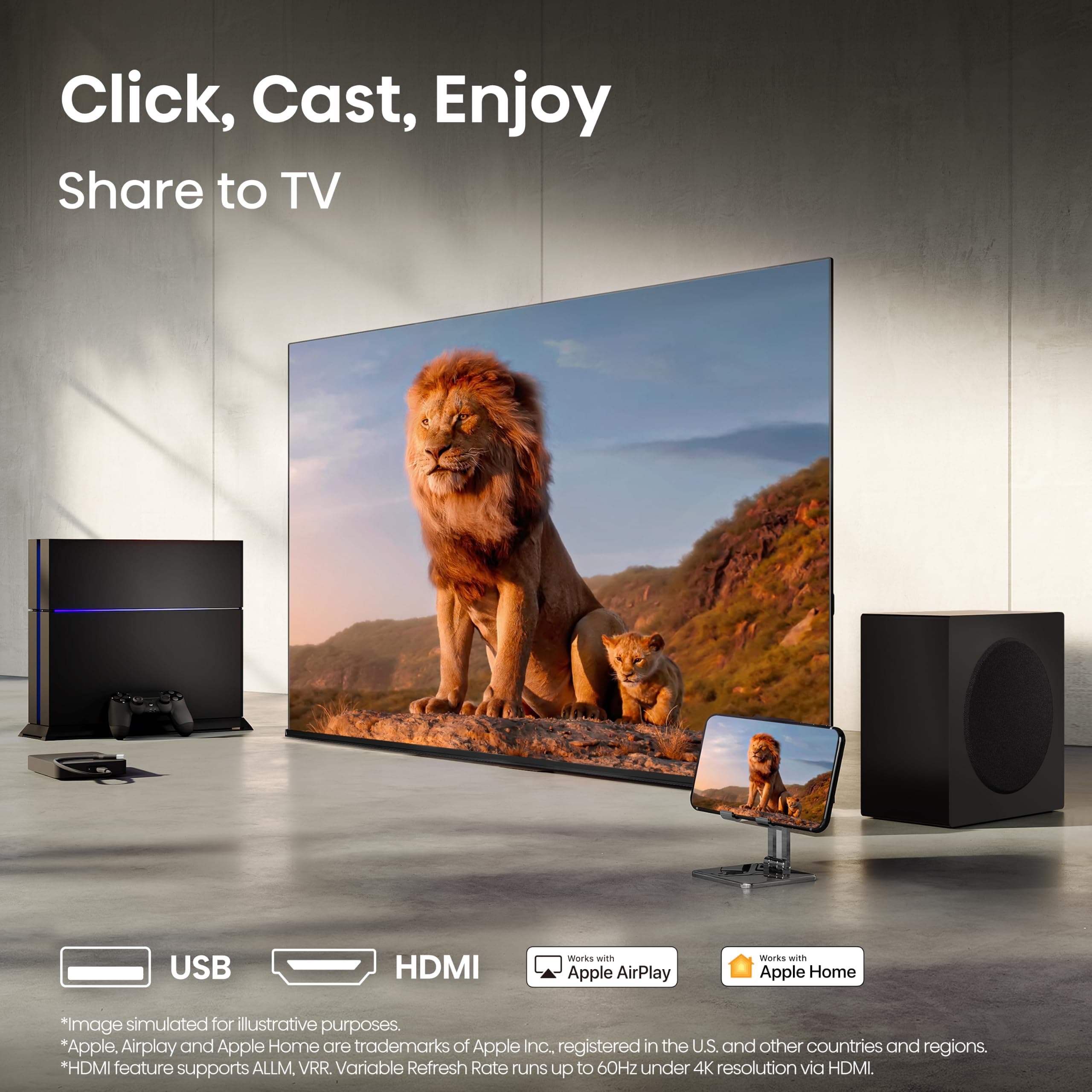 Hisense 65" Class E6SR Series Hi-QLED 4K UHD Smart Roku TV (65E6SR, 2026 Model) - Dolby Vision, Game Mode Plus, VRR, ALLM, DTS Virtual:X, Apple AirPlay, Compatible with Alexa and Google Assistant, view 11