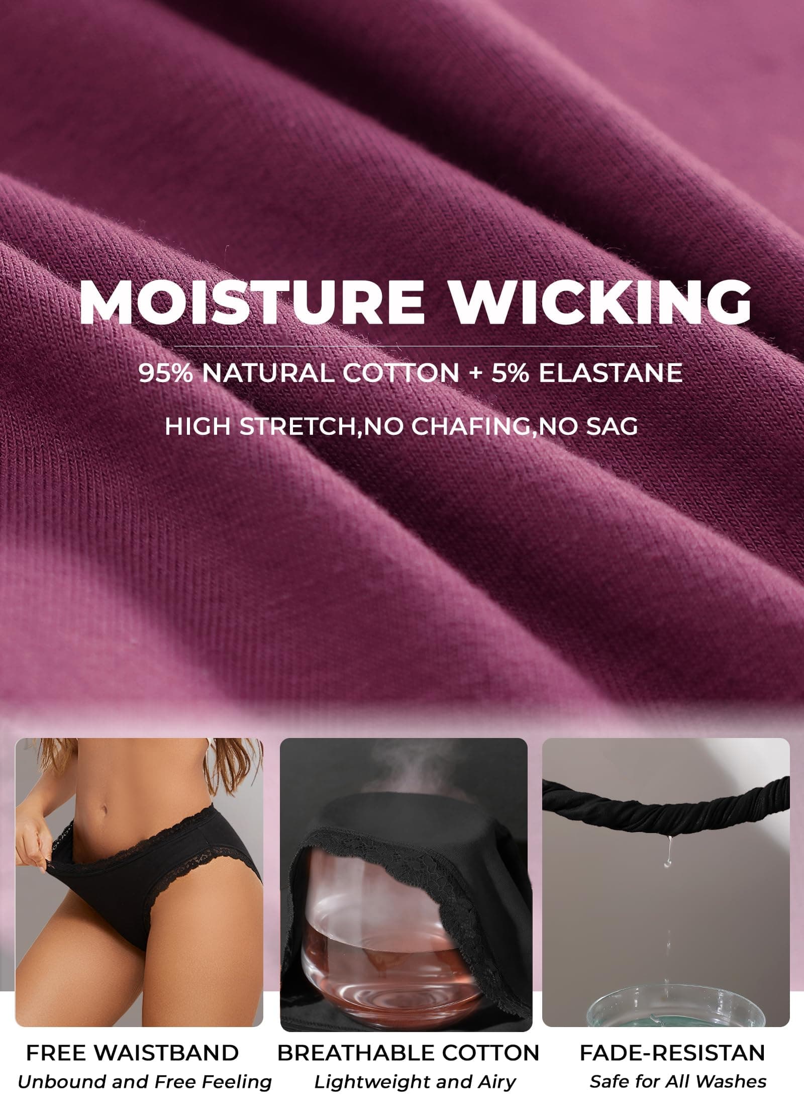 Cotton Underwear for Women Girl Brief Lace Sexy Lingerie For Women Slutty, view 4