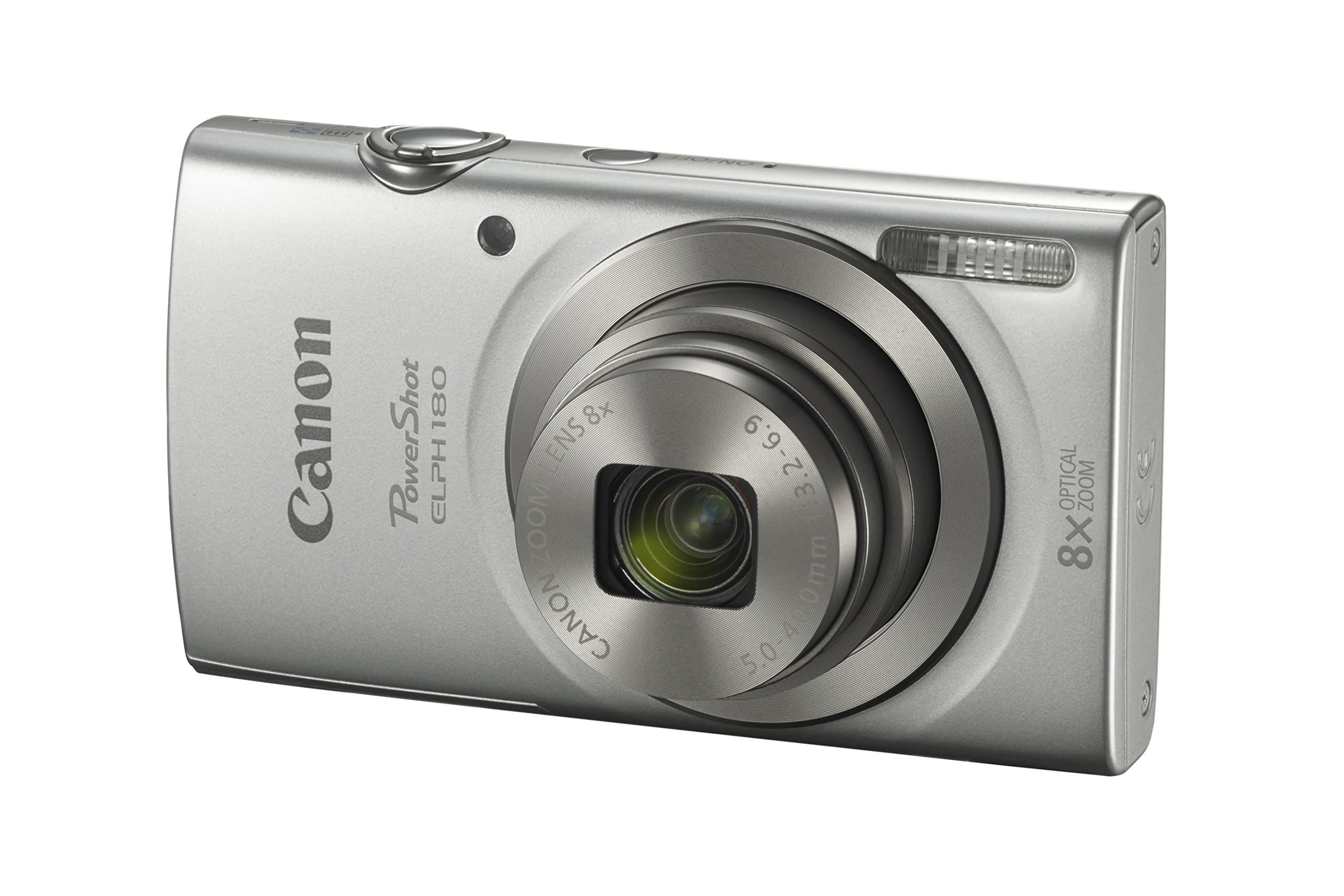 Canon PowerShot ELPH 180 Digital Camera w/Image Stabilization and Smart AUTO Mode (Silver), 0.90in. x 3.70in. x 2.10in. - 1093C001, view 4