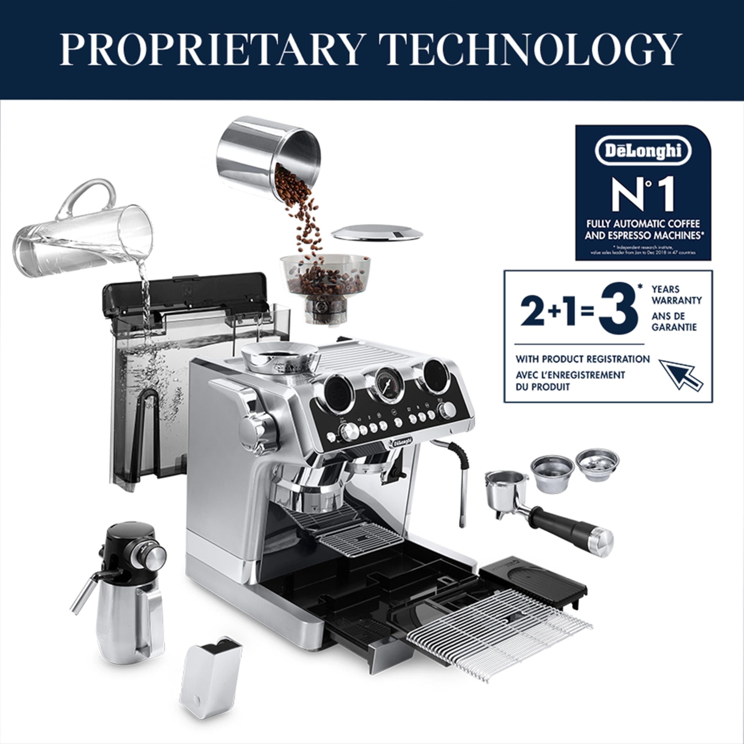 De'Longhi EC9665M La Specialista Maestro Espresso Machine, Stainless Steel, Silver,Black, view 7
