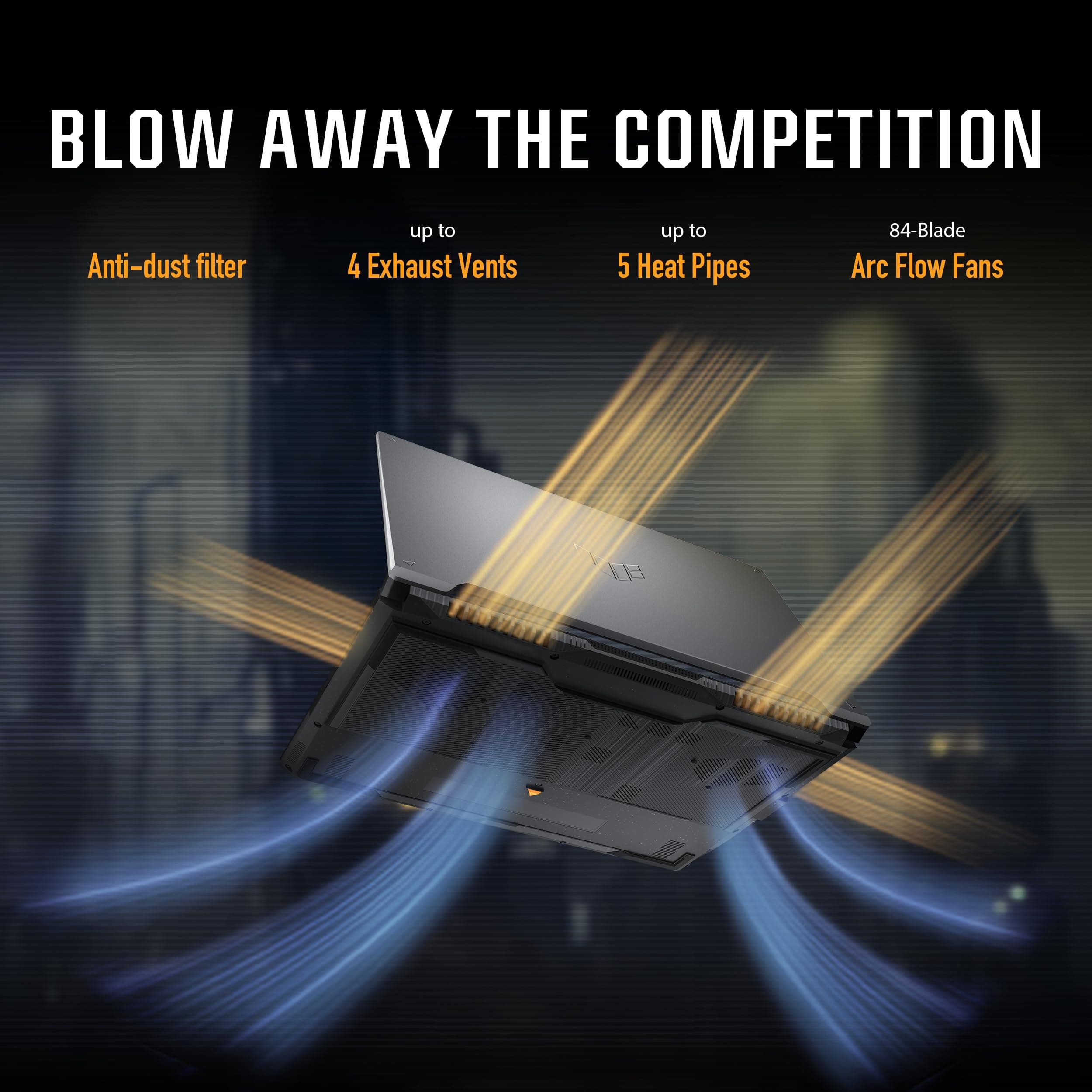 ASUS TUF Gaming F16 Gaming Laptop, 16” FHD+ 144Hz IPS-Level 16:10 Display, Intel® Core™ 5 210H, NVIDIA® GeForce RTX™ 4050, 16GB DDR5, 512GB PCIe Gen4 SSD, Wi-Fi 6, Win11 Home, FX607VU-SS53, view 7