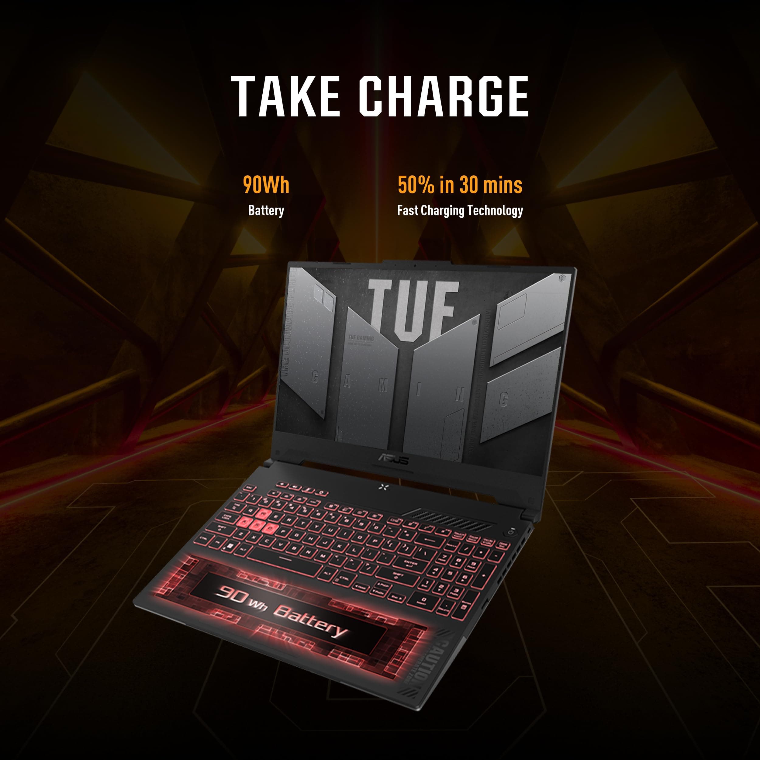 ASUS TUF Gaming A15 Gaming Laptop, 15.6” FHD 144Hz, 100% sRGB Display, GeForce RTX 4050, AMD Ryzen 7 7435HS, 16GB DDR5, 512GB PCIe SSD, Wi-Fi 6, Windows 11, FA507NUR-AS73, view 7
