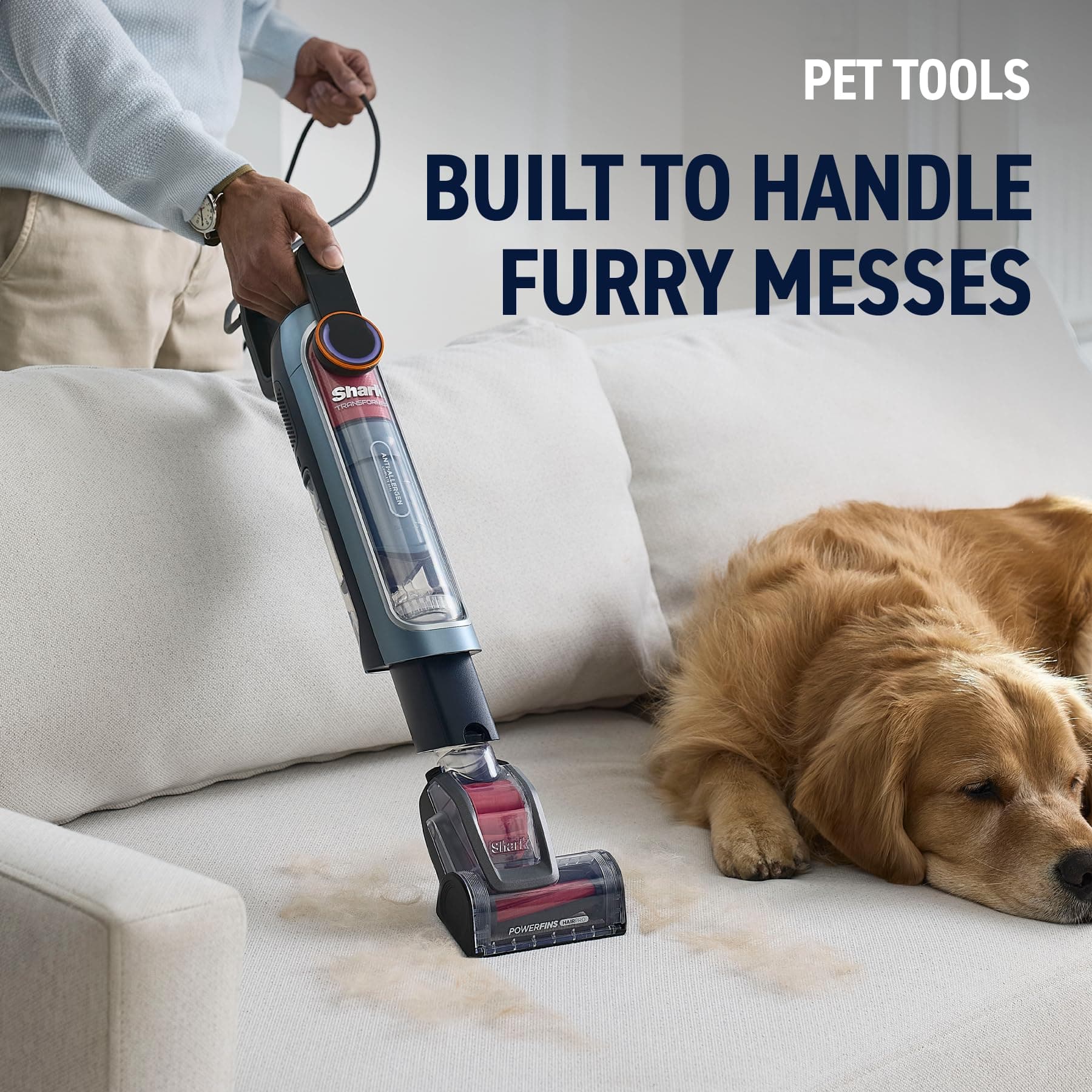 Shark® PowerDetect® Transformer™ Upright Vacuum, Midnight Steel, LX5002, view 9