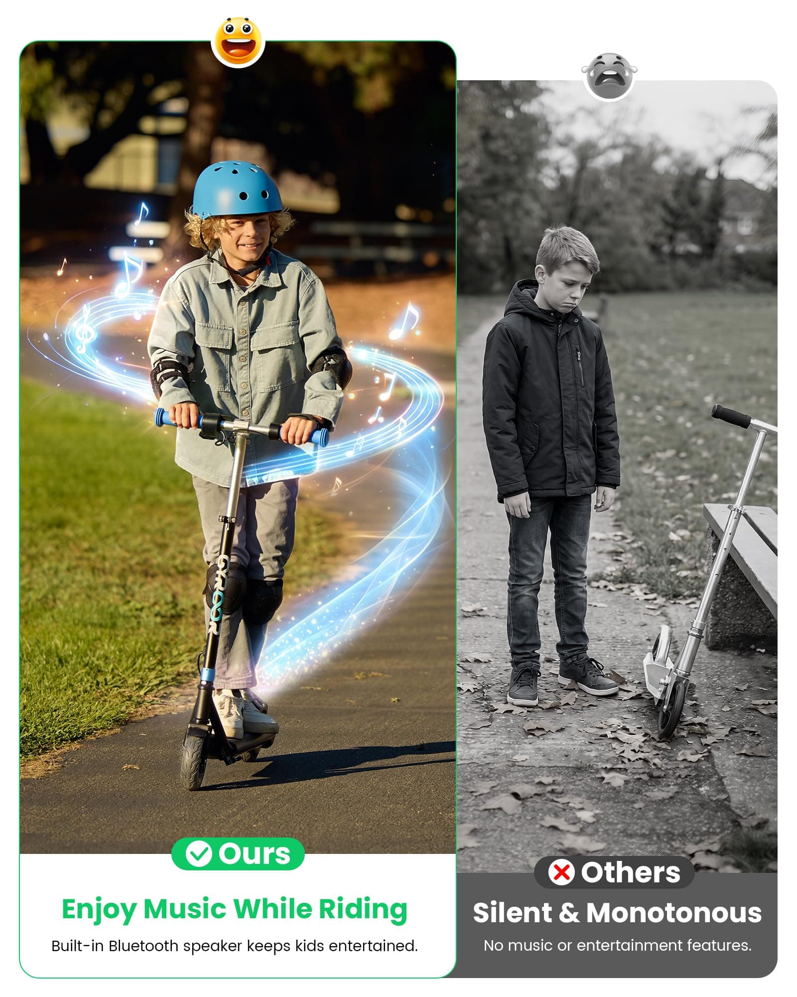 Gyroor Kids Electric Scooter 150W Motor LED Display H30Max Blue, view 2