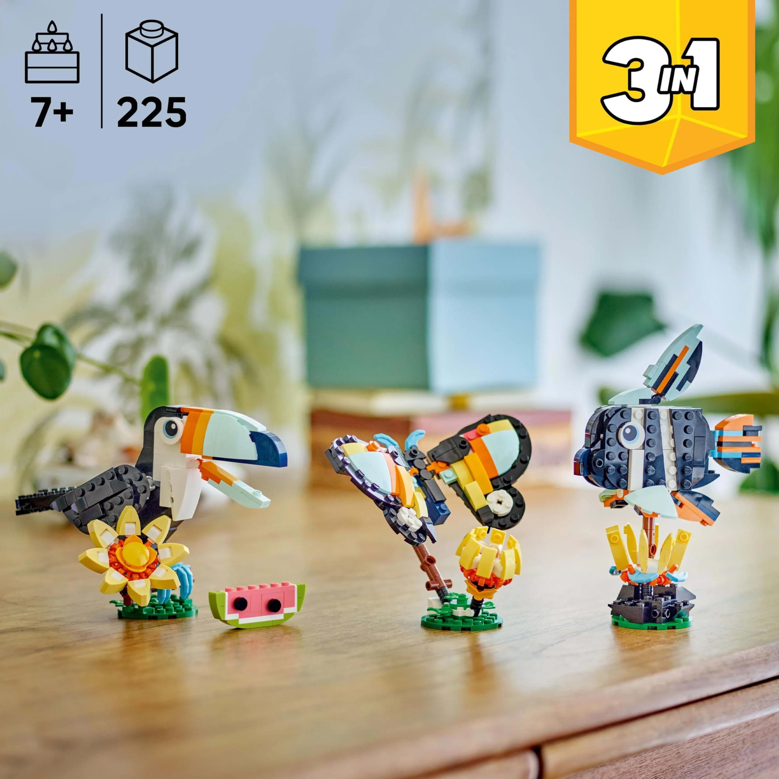 Lego Creator Wild Animals 31173 Tropical Toucan Toy Birthday Present Blocks Girls Boys Children 7 8 9 Years Old Elementary School Interior Stylish Figure Goods, view 2