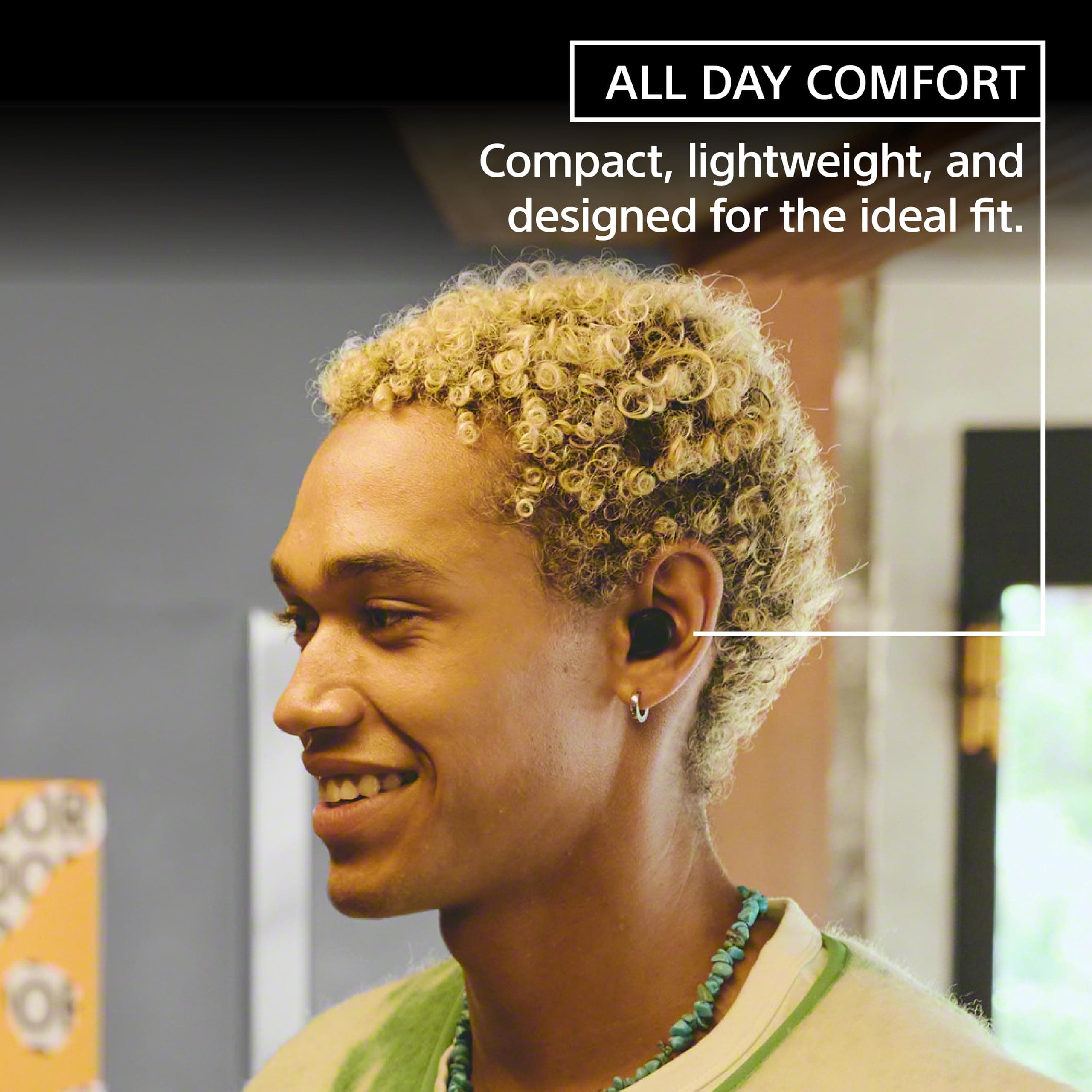 Sony WF-C510 Truly Wireless Bluetooth Earbud Headphones, Butter Yellow, view 2
