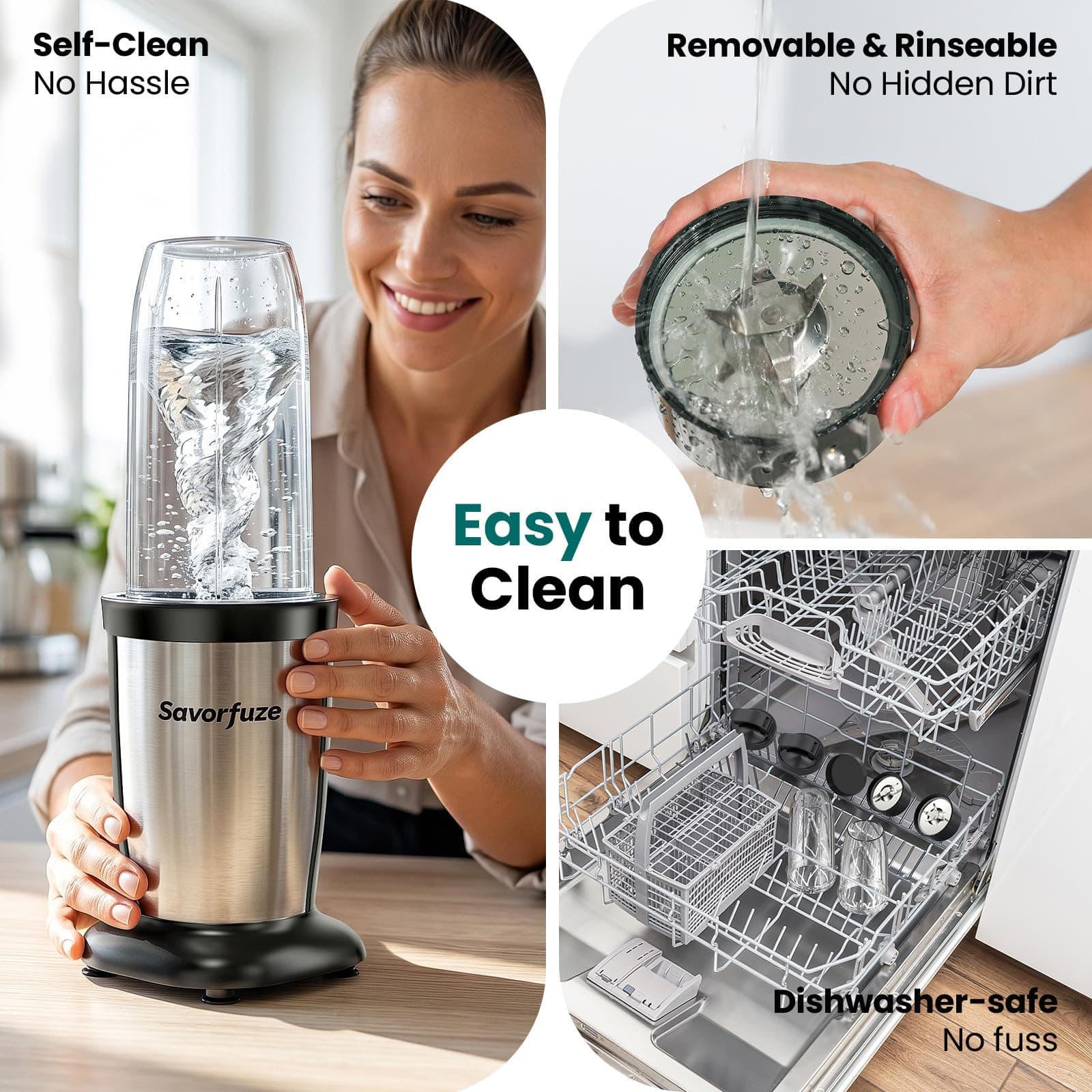 Smoothie Blender Grinder Combo, Countertop Blender Smoothies and Shakes, view 9