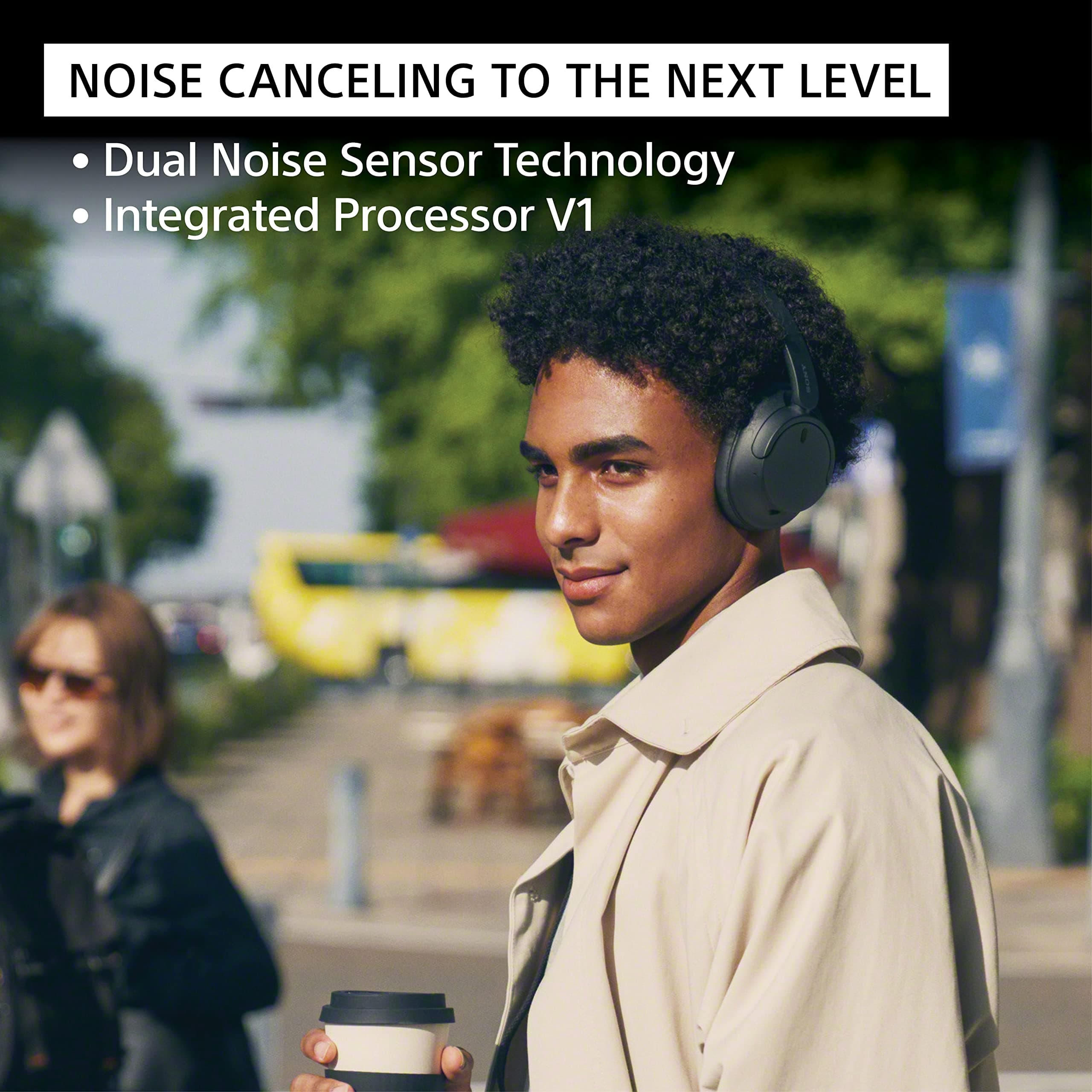 Sony WH-CH720N Wireless Noise Cancelling Over-Ear Headphones, White, view 2