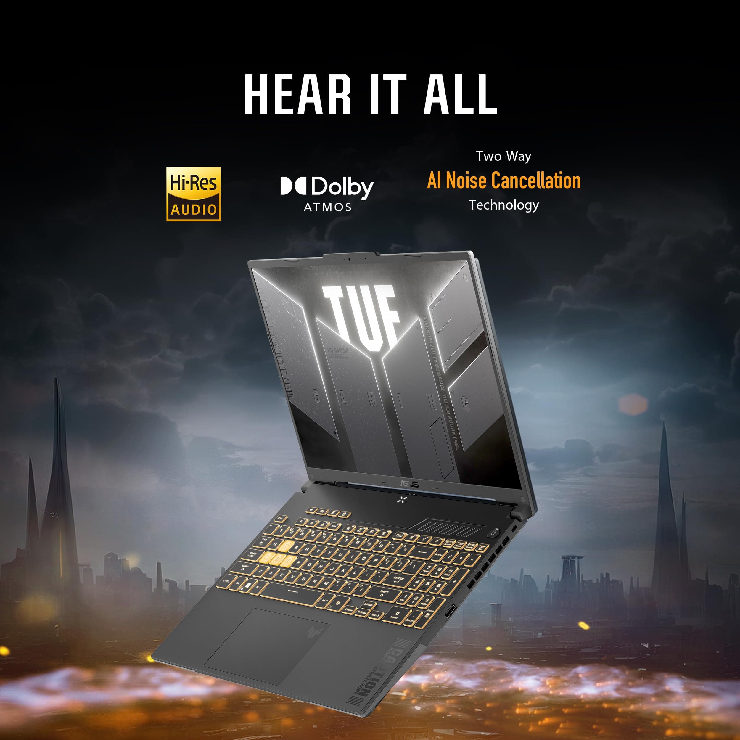 ASUS TUF Gaming F16 Gaming Laptop, 16” FHD+ 144Hz IPS-Level 16:10 Display, Intel® Core™ 5 210H, NVIDIA® GeForce RTX™ 4050, 16GB DDR5, 512GB PCIe Gen4 SSD, Wi-Fi 6, Win11 Home, FX607VU-SS53, view 10