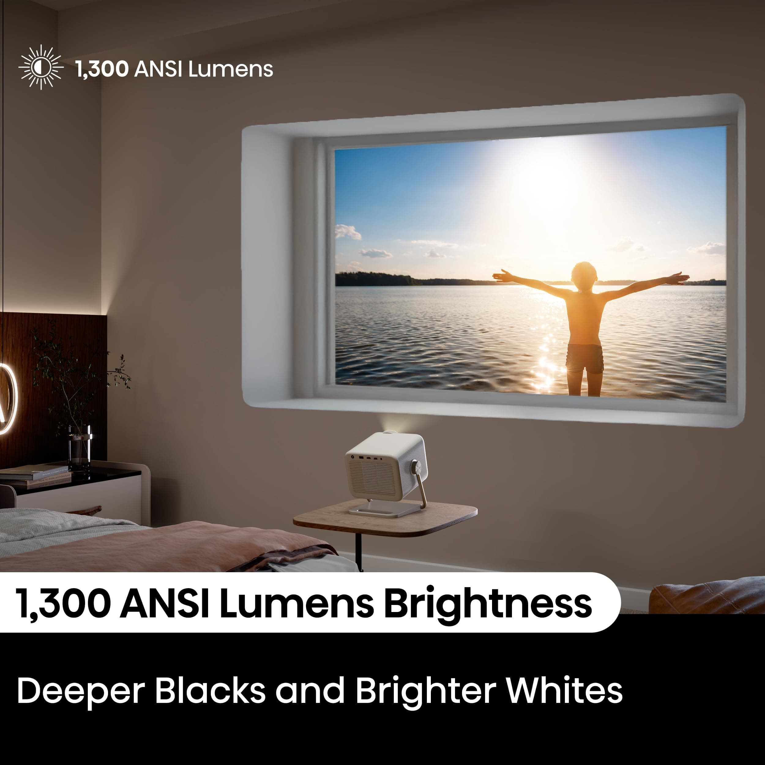Hisense M2 Pro, Triple Laser Smart Portable Lifestyle Projector, 4K UHD, 65” – 200”, 1,300 Lumens, Dolby Vision,Optical Zoom, Intelligent Screen Adjustments, Vidaa OS, Netflix Included, view 11