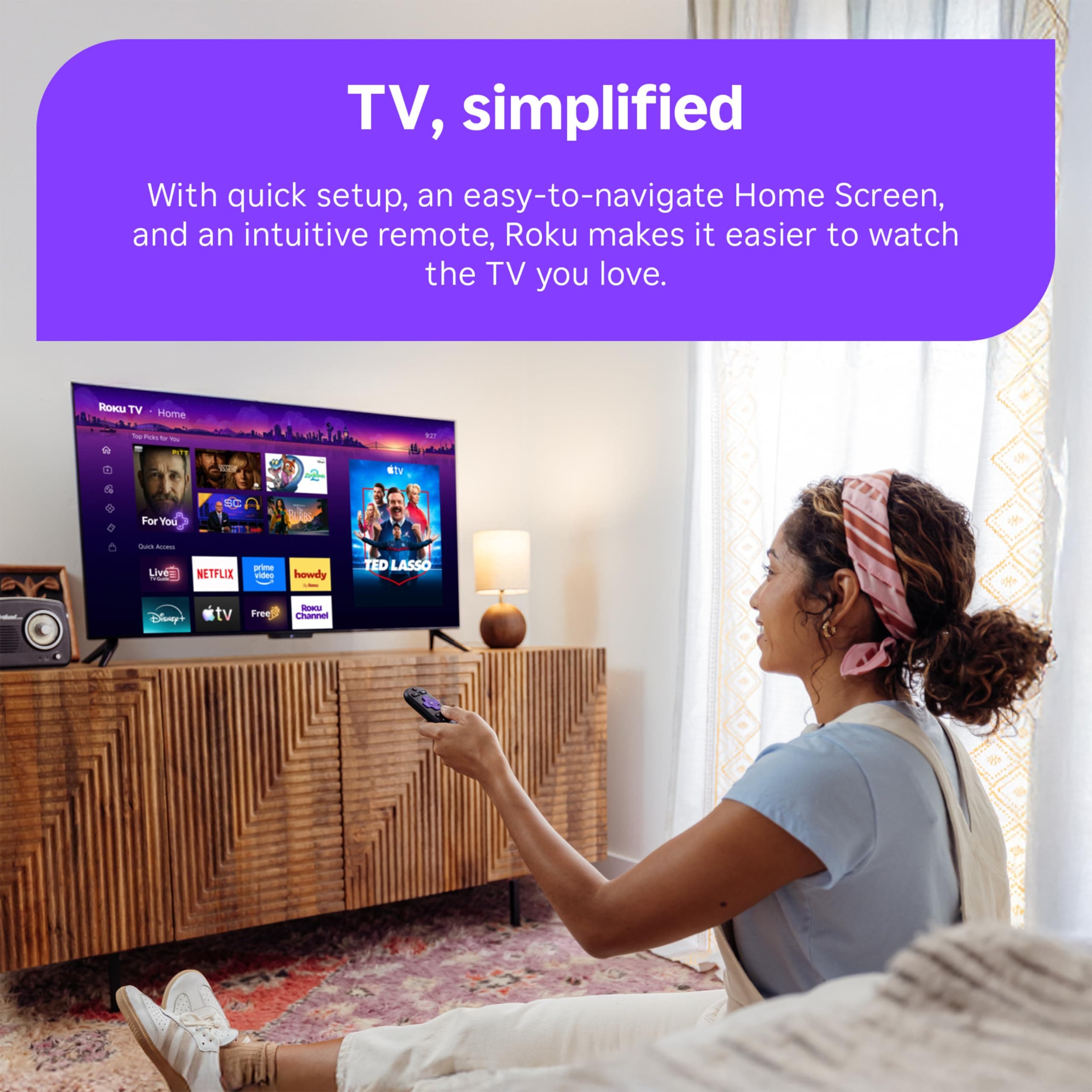 Roku 55-Inch Select Series Smart TV 2026-4K (2160p) QLED TV TV, view 6