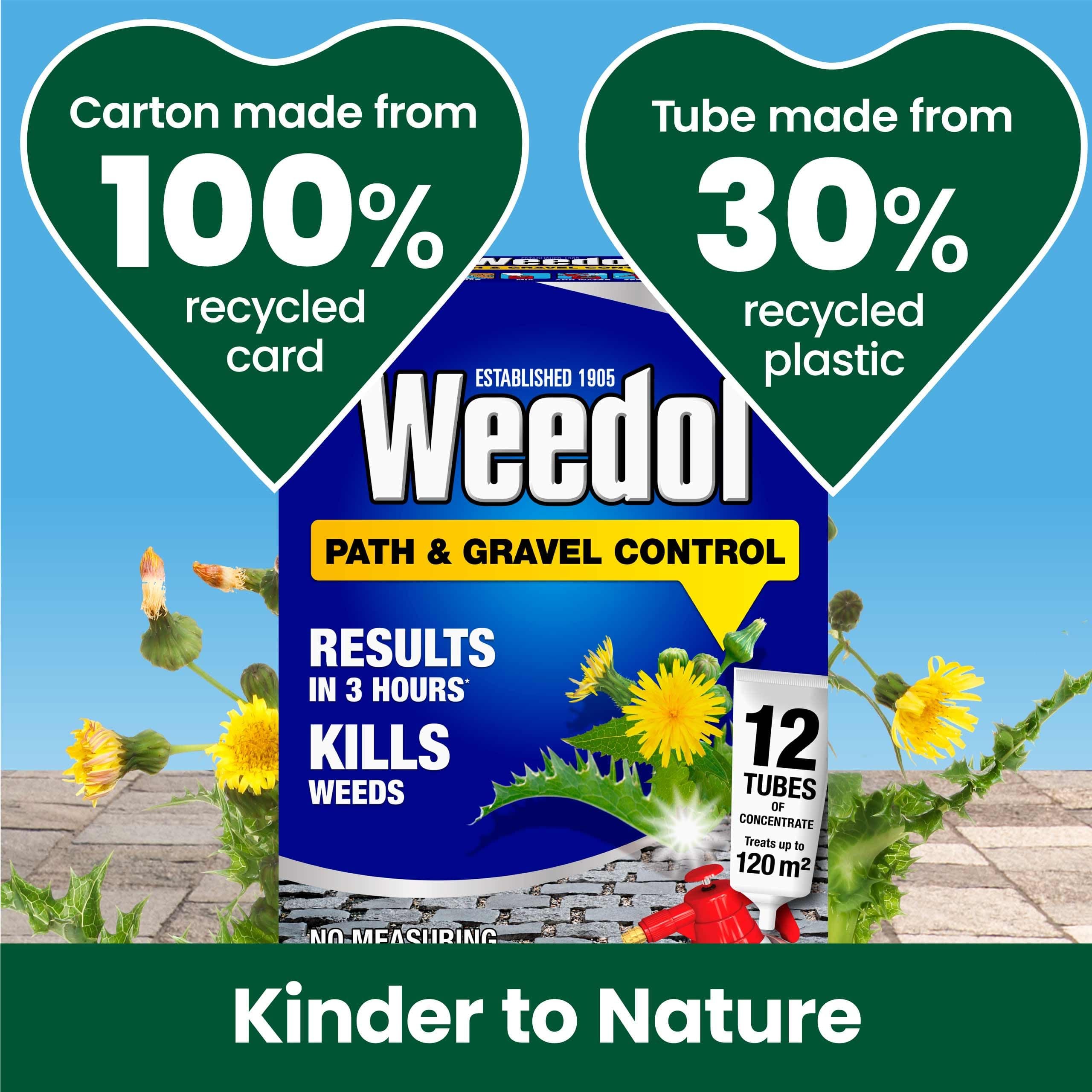 Weedol Path Weed Killer Liquid Concentrate 12 Tubes Treats 120m2 Garden Path & Patio Weed Control, view 4