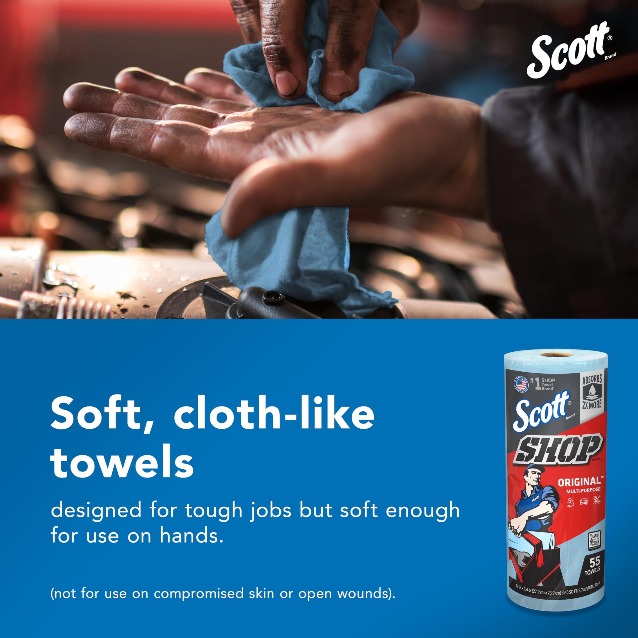 Scott Shop Towels Original, 55 Towels/Roll, 12 Rolls/Case, view 5