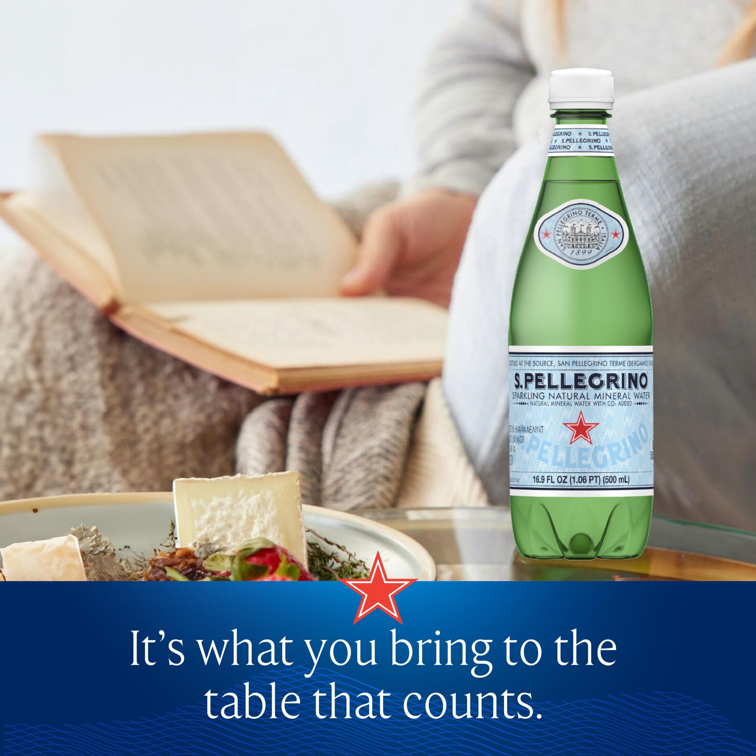S.Pellegrino Sparkling Natural Mineral Water, Plastic Bottles, 16.9 Fl Oz (Pack of 12), view 5