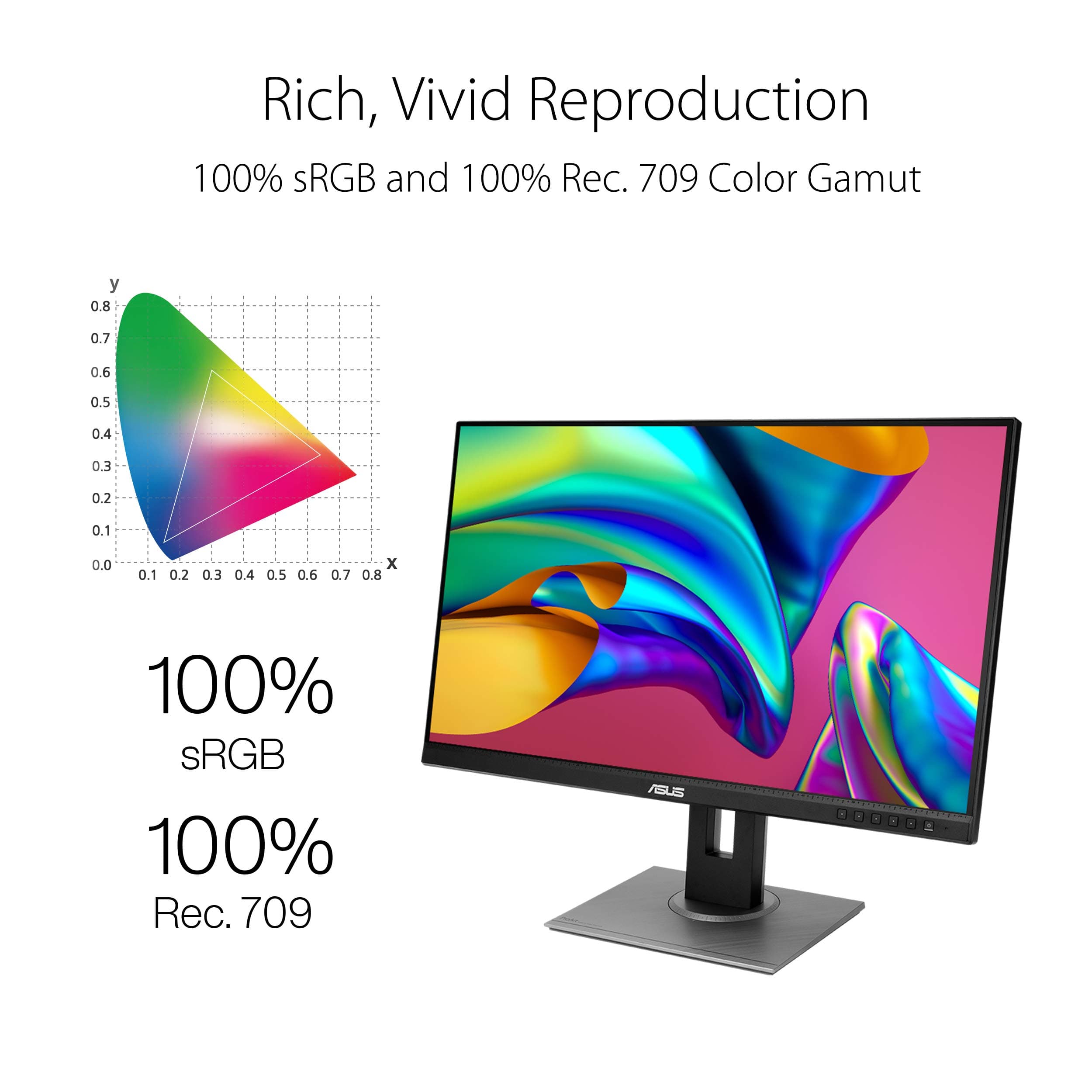 ASUS ProArt PA278QV 27 Inch 1440p QHD Professional Monitor, view 2