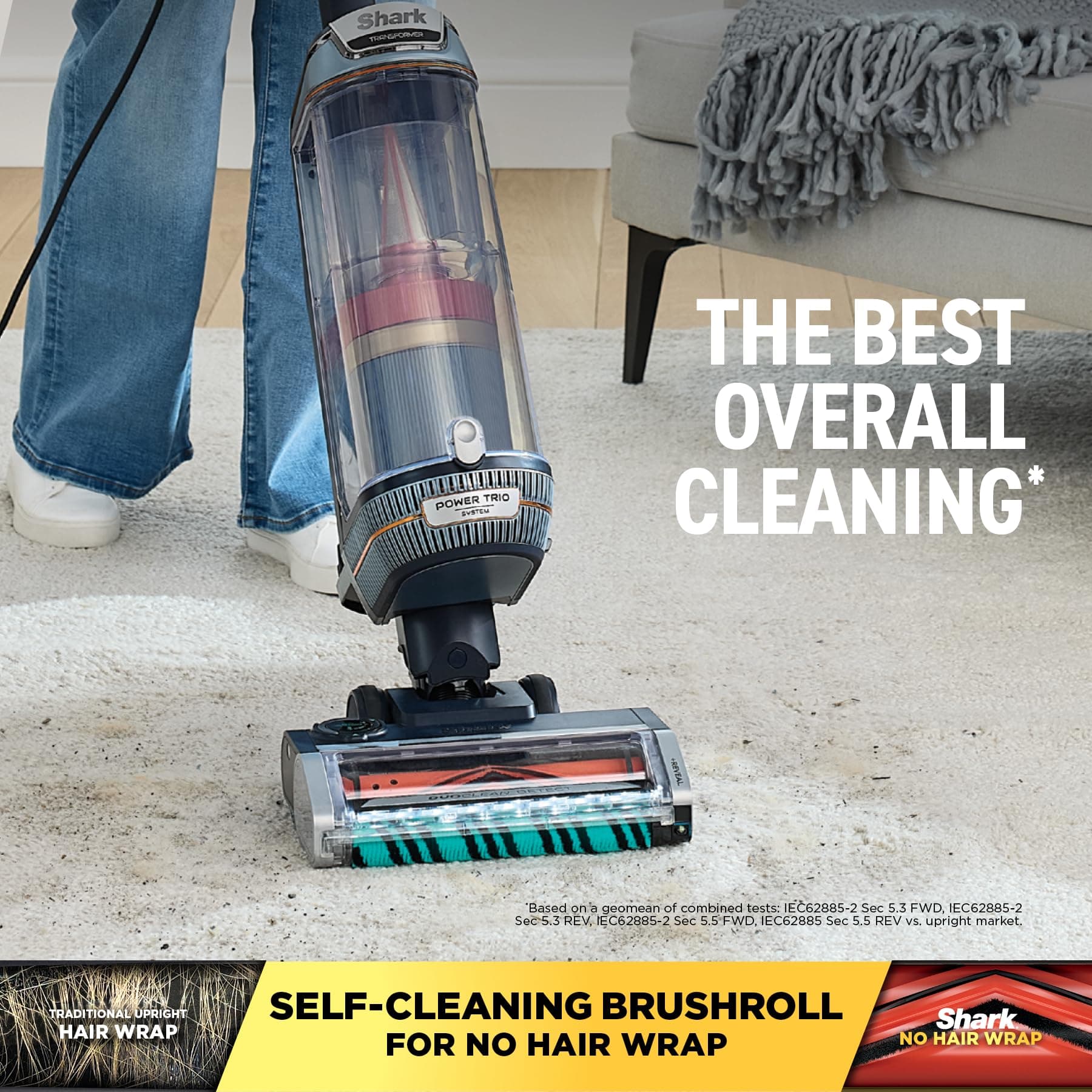 Shark® PowerDetect® Transformer™ Upright Vacuum, Midnight Steel, LX5002, view 3