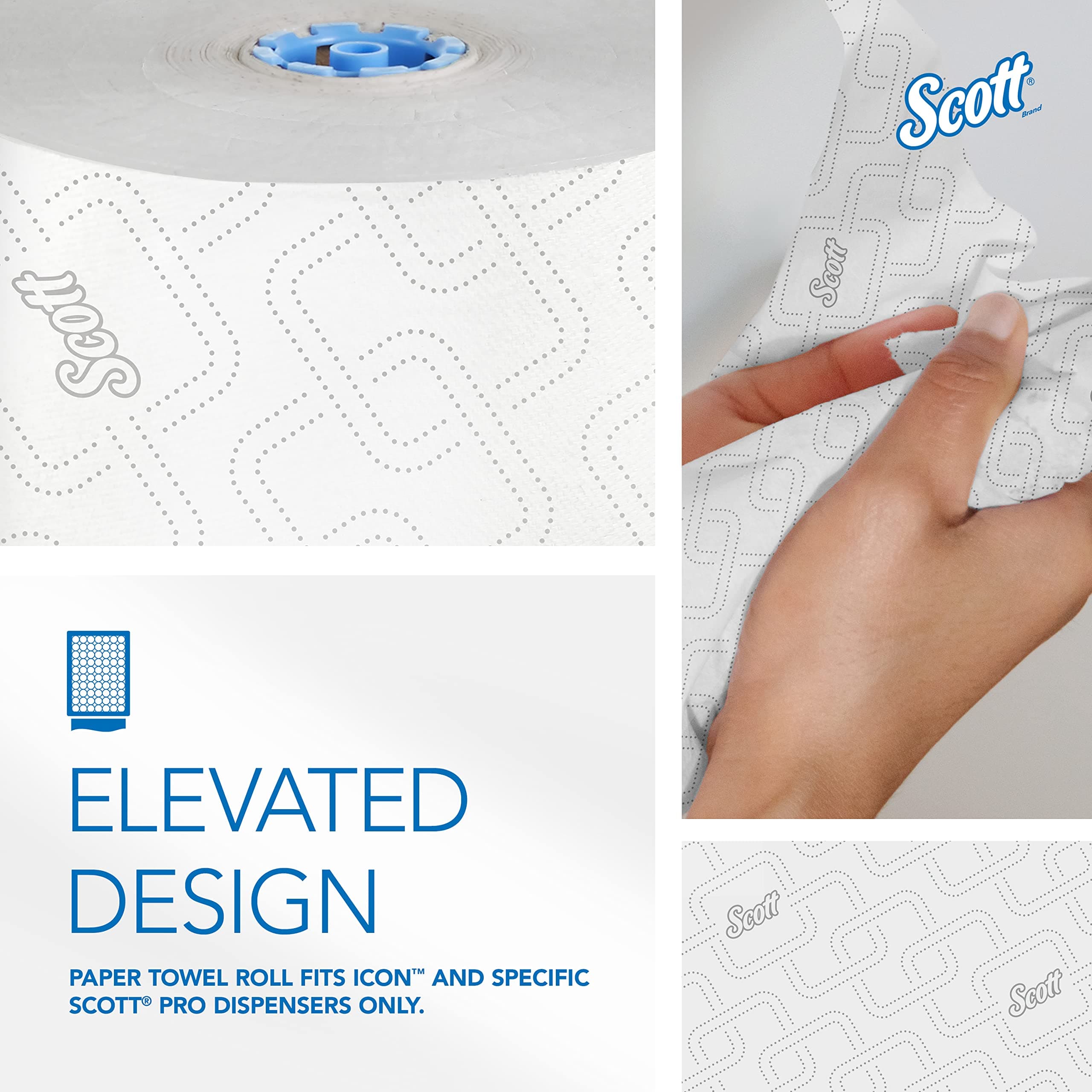 Kimberly-Clark Professional Hard Roll Paper Scott Pro Dispensers Cleaning Towel, 7.50" x 1150 ft, White,Blue 6 per Carton, view 9