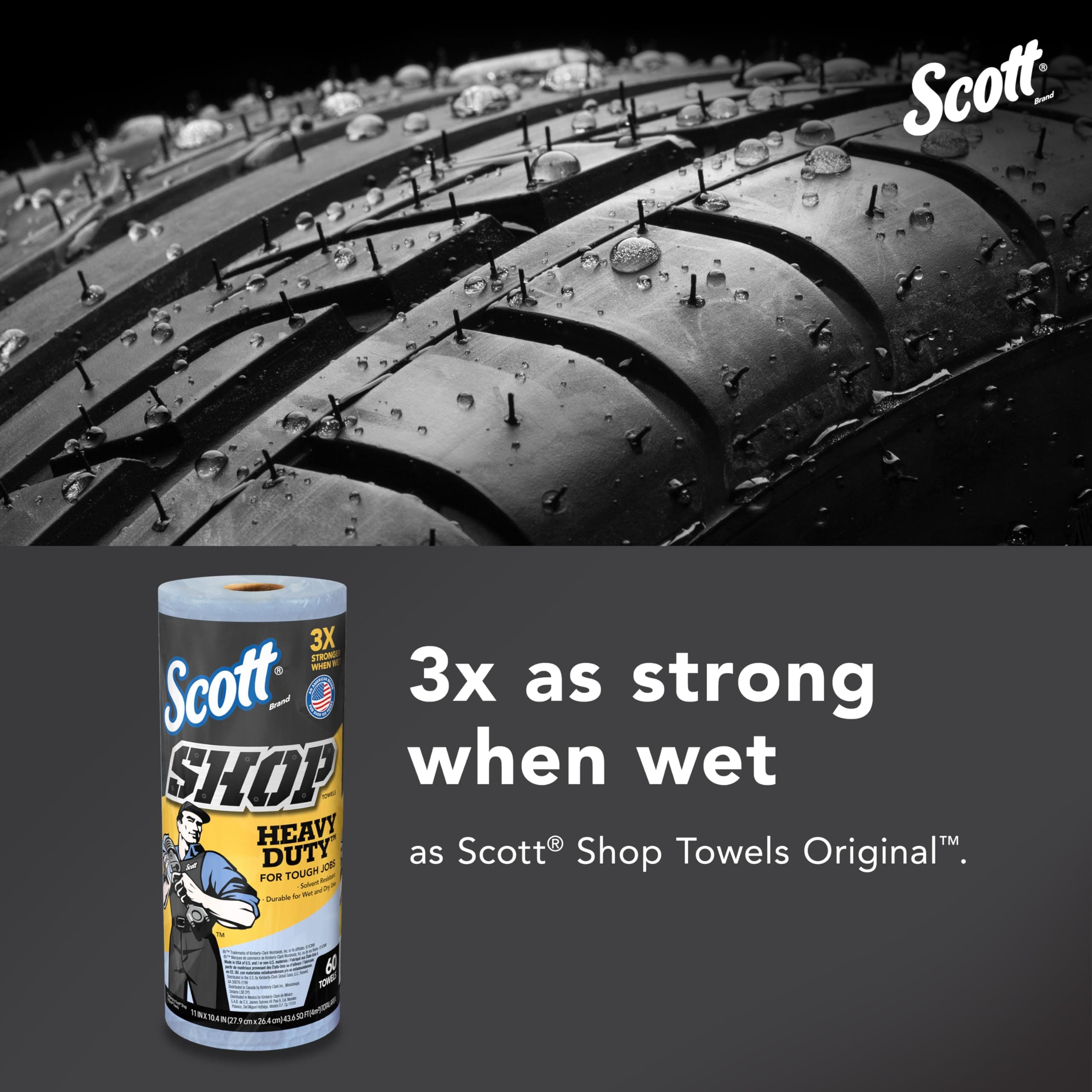 Scott Shop Towels Heavy Duty, 60 Towels/Roll, 12 Rolls/Case, view 6