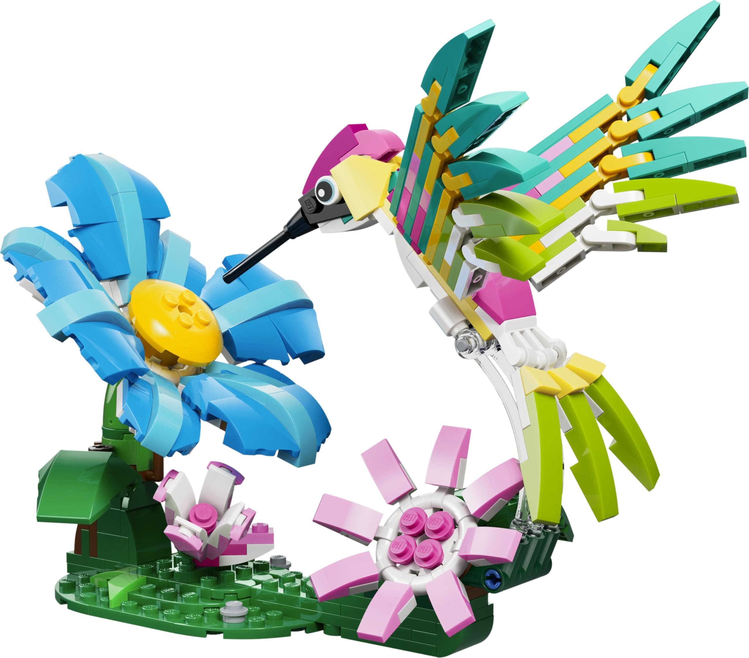 LEGO Creator 3in1 Wild Animals: Colourful Hummingbird - Bird Toy Transforms into a Butterfly or Fish Figure - DIY Room Decor Idea - Creative Gift for 8+ Year Old Girls & Boys - 31384, view 10