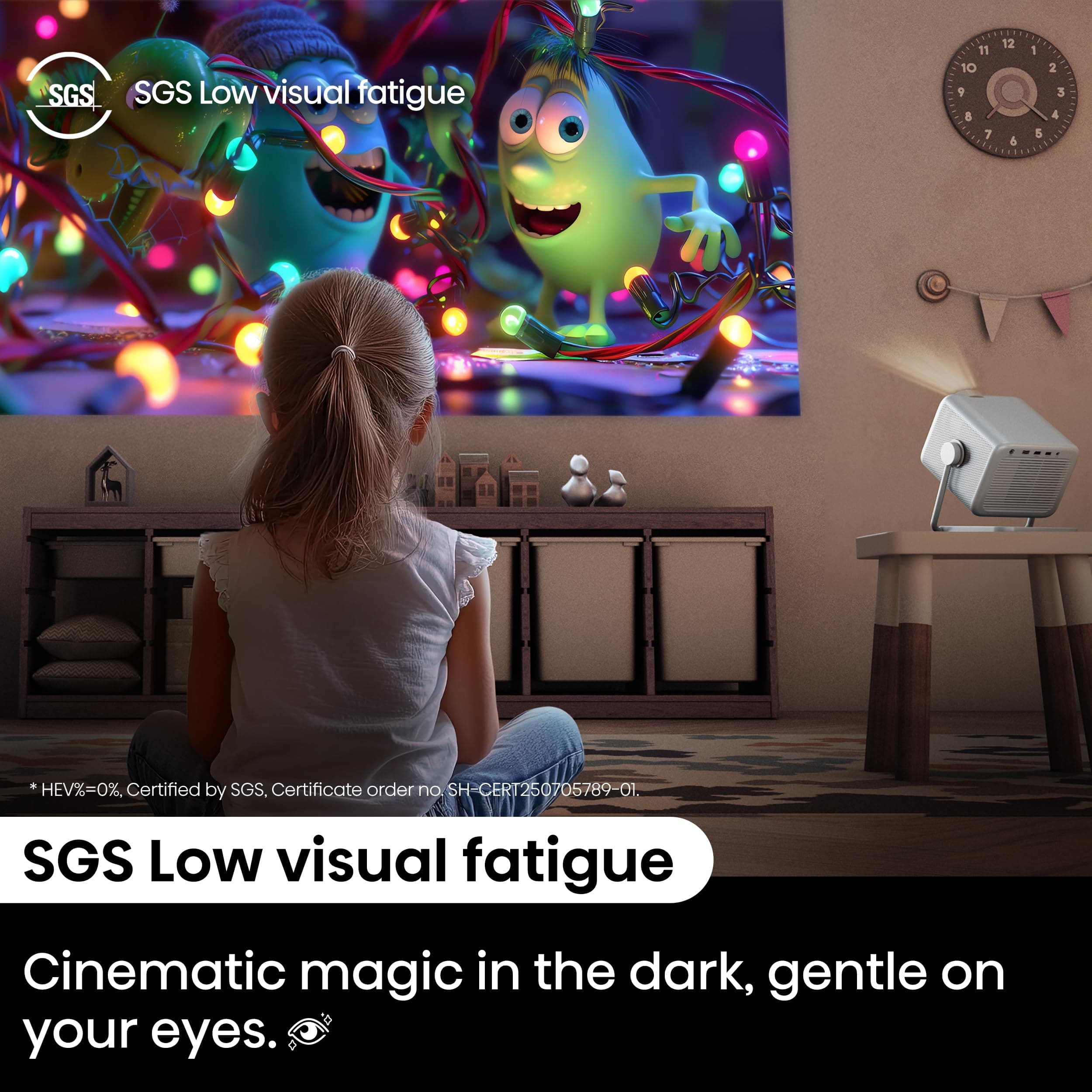 Hisense M2 Pro, Triple Laser Smart Portable Lifestyle Projector, 4K UHD, 65” – 200”, 1,300 Lumens, Dolby Vision,Optical Zoom, Intelligent Screen Adjustments, Vidaa OS, Netflix Included, view 13