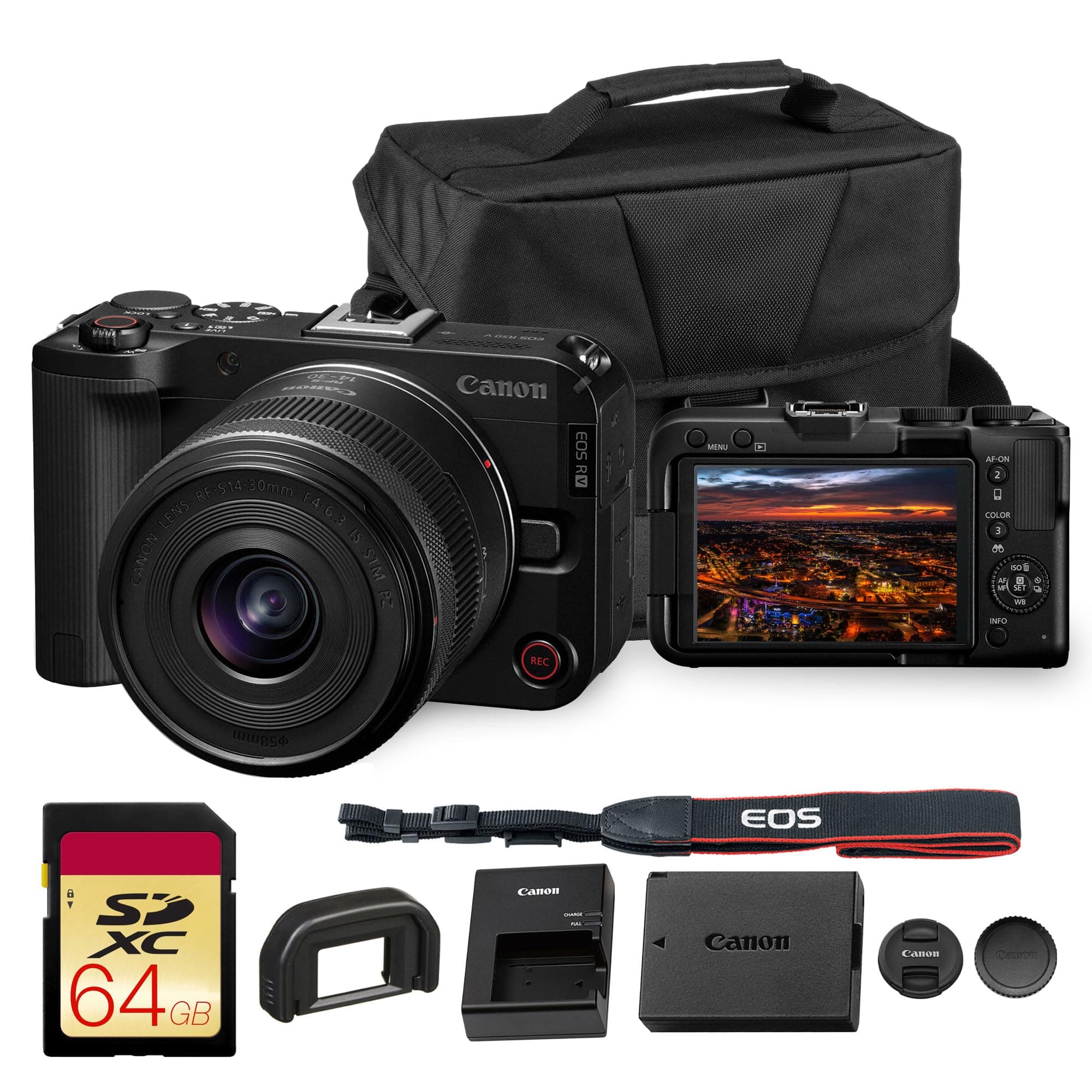 Canon EOS R50 V Mirrorless Camera with 14-30mm Lens Bundle