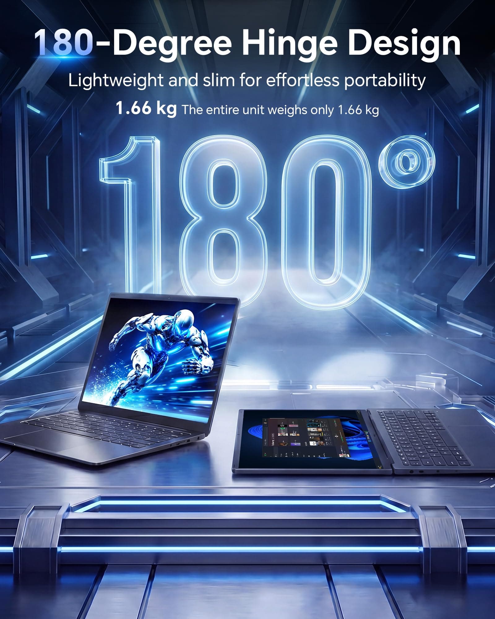 AKCHART 15.6'' AI Laptop with Office 365 12GB RAM 256GB SSD Win 11 Laptops, view 9