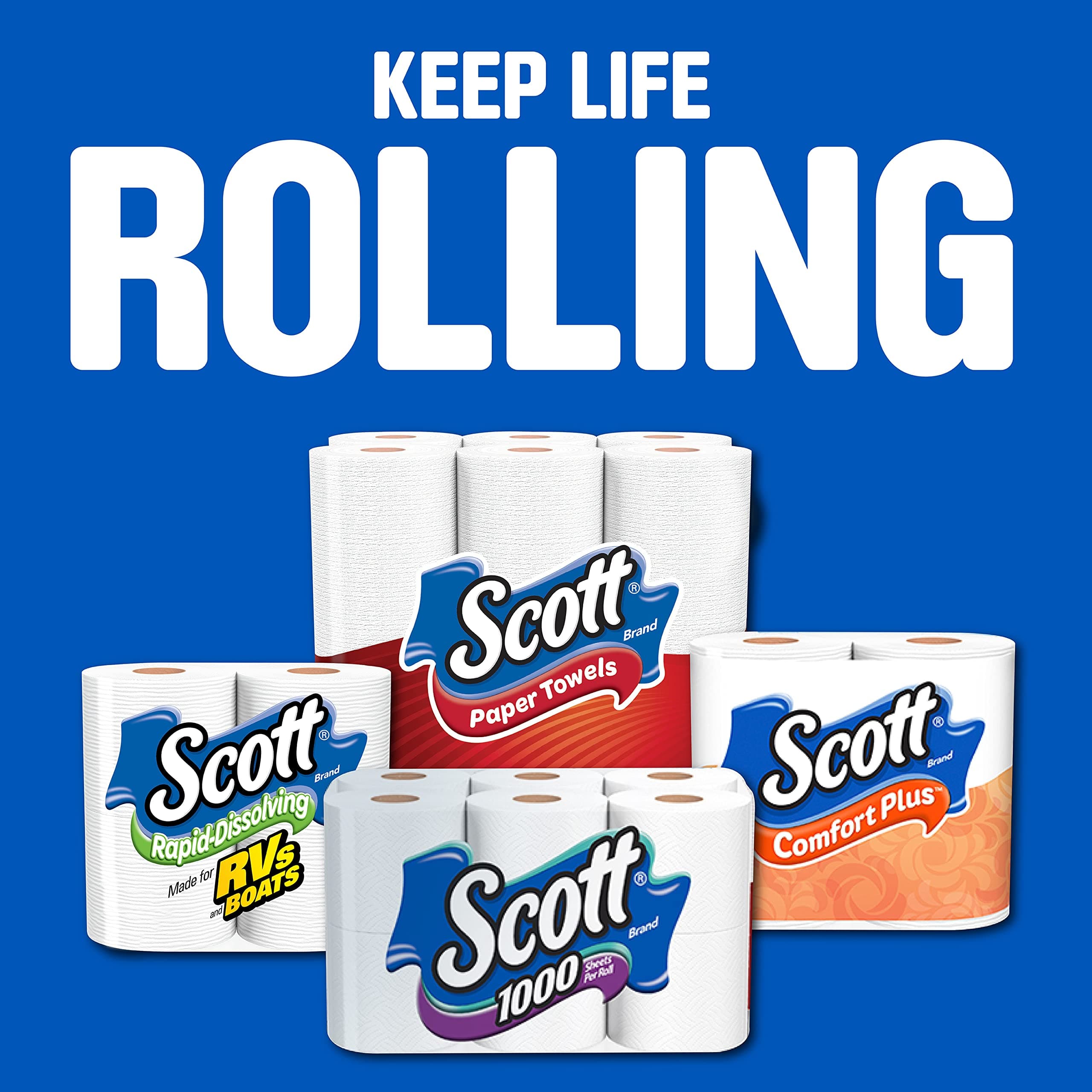 Scott Rapid Dissolving Toilet Paper, 4 Rolls (Pack of 12), view 8