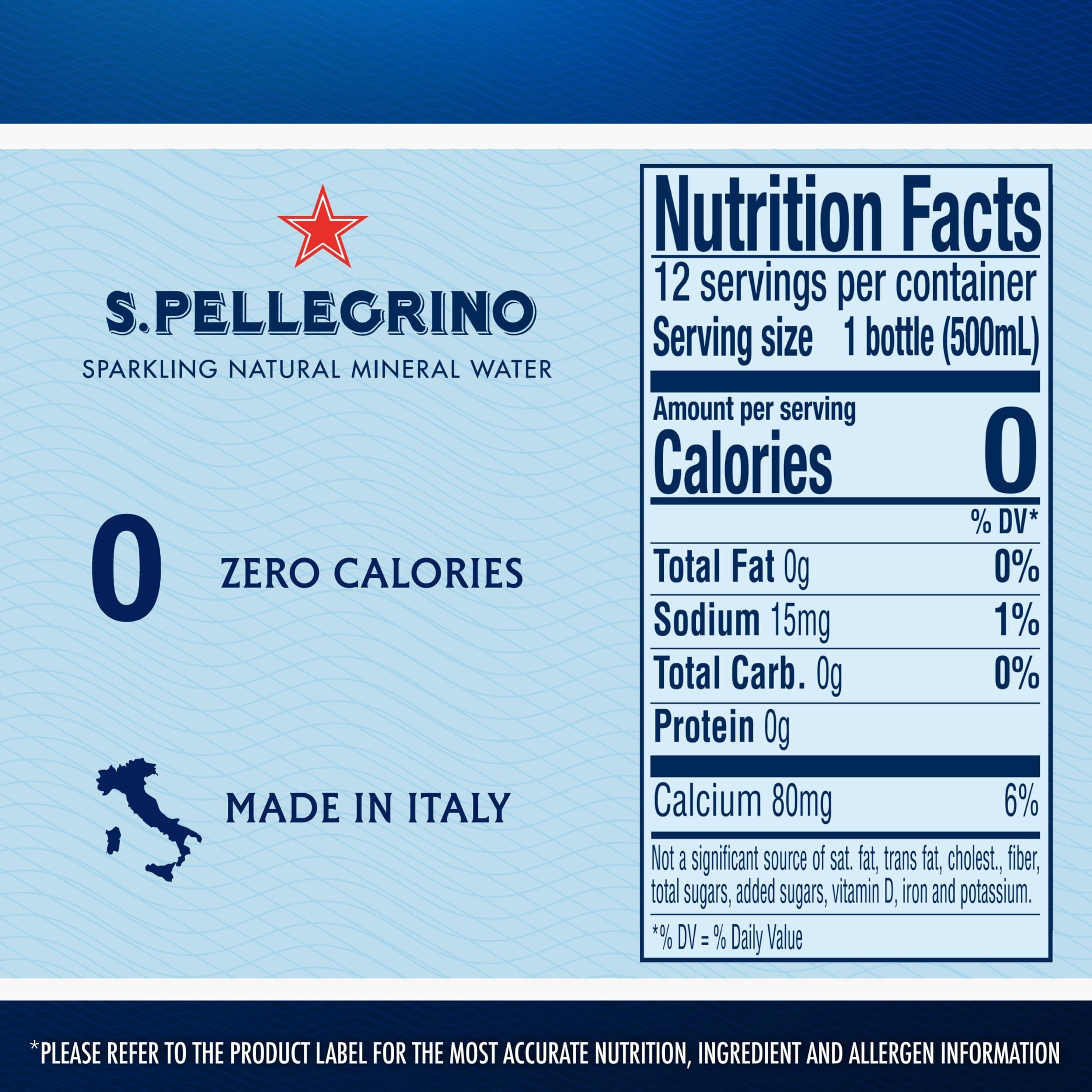 S.Pellegrino Sparkling Natural Mineral Water, Plastic Bottles, 16.9 Fl Oz (Pack of 12), view 8
