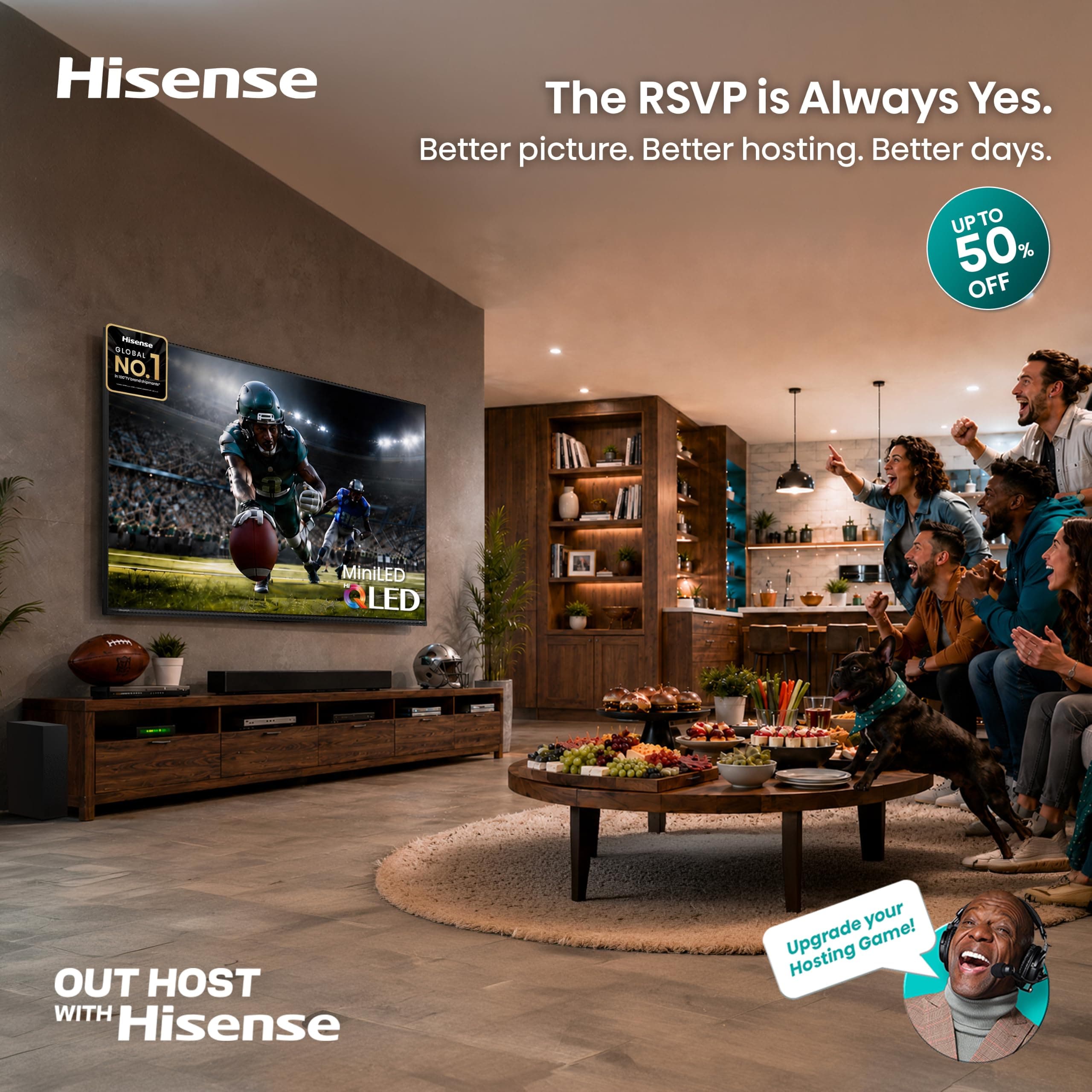 Hisense 75" E7 Cinema Series Hi-QLED Mini-LED 4K UHD Smart Fire TV (75E7SF, 2026 NEW) - Native 144Hz, AI Picture, Dolby Vision IQ · Atmos, FALD, HDR10+ Adaptive, MEMC, Alexa+, view 2