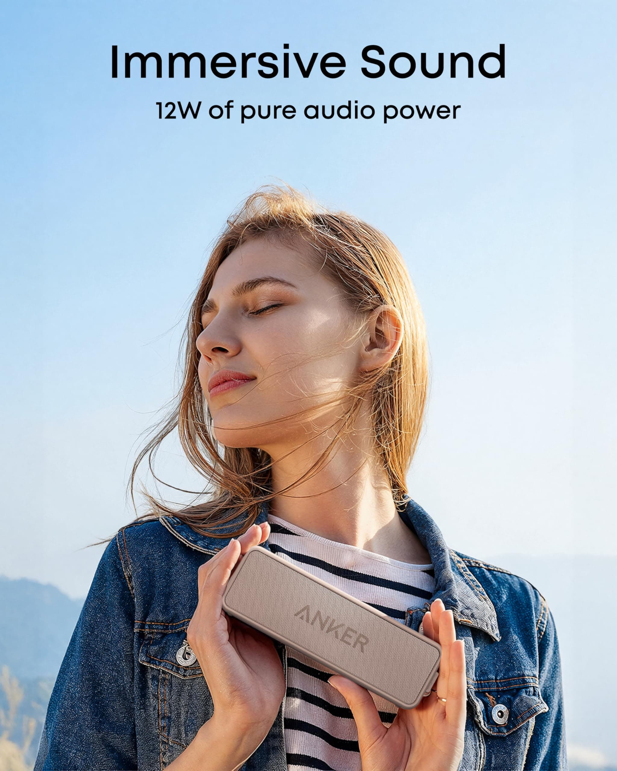 Anker soundcore 2 Portable Bluetooth Speaker, 24-Hour Playtime, IPX7, view 4