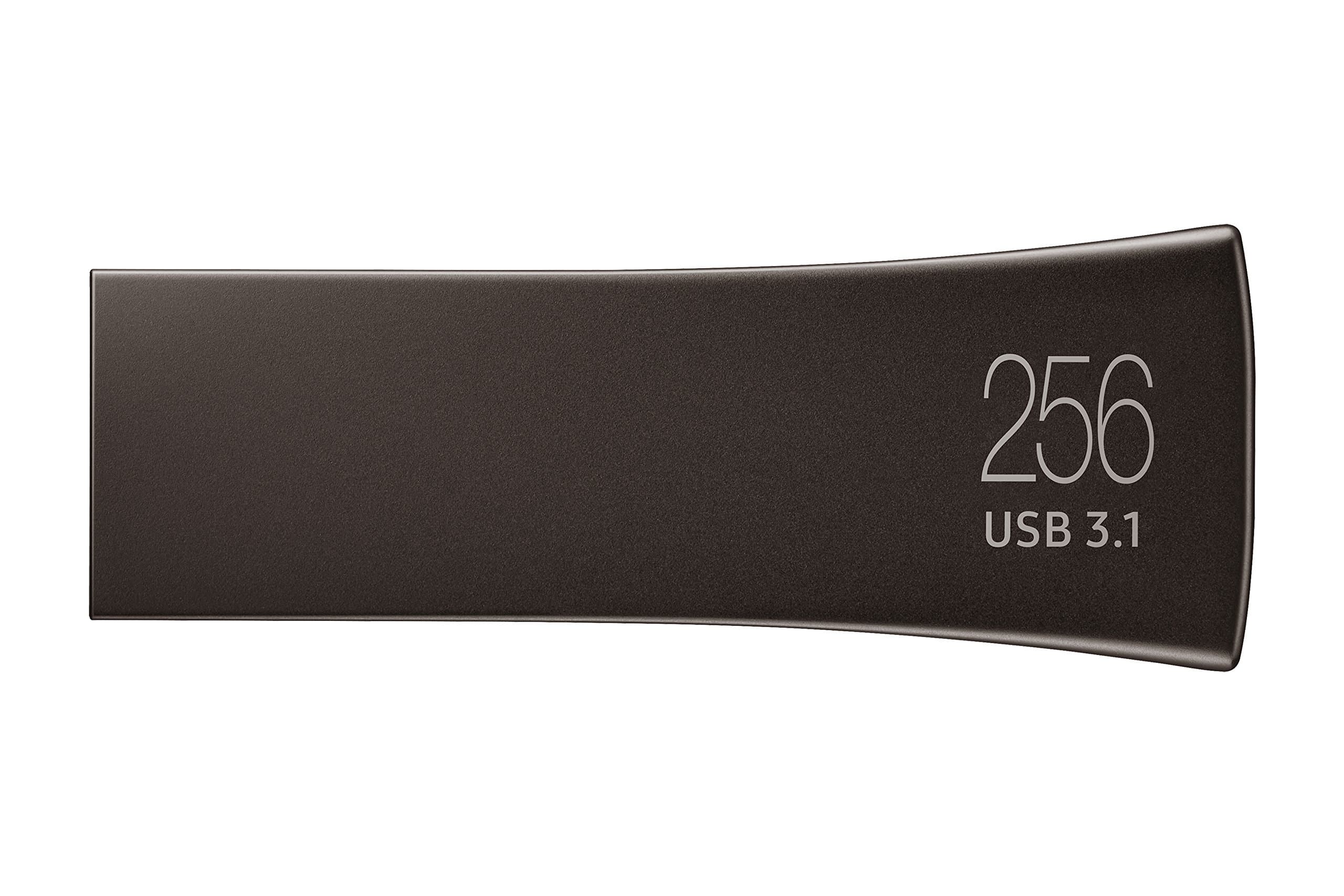 SAMSUNG BAR Plus 256GB - 400MB/s USB 3.1 Flash Drive Titan Gray (MUF-256BE4/AM), view 3