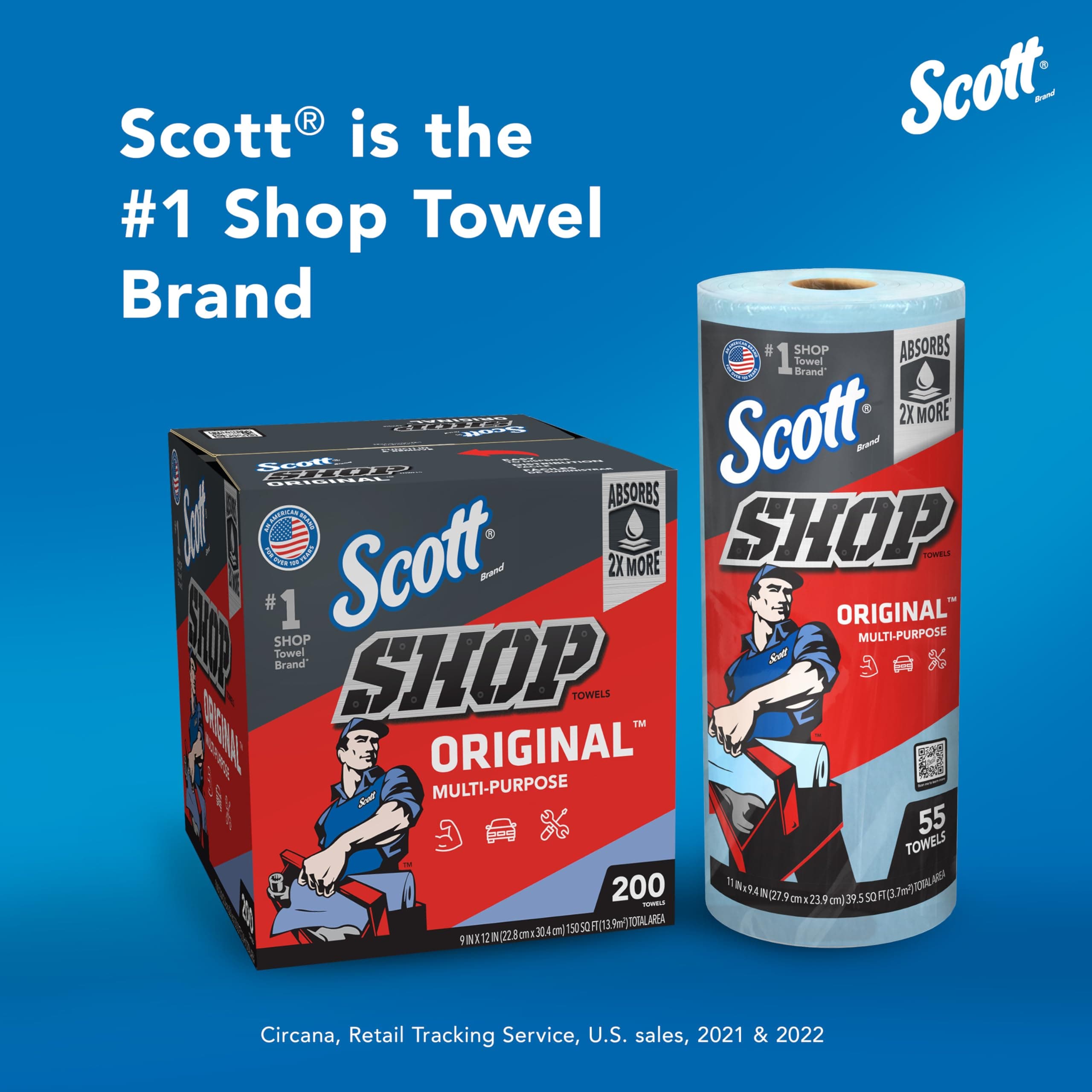 Scott Shop Towels Original, 55 Towels/Roll, 12 Rolls/Case, view 9
