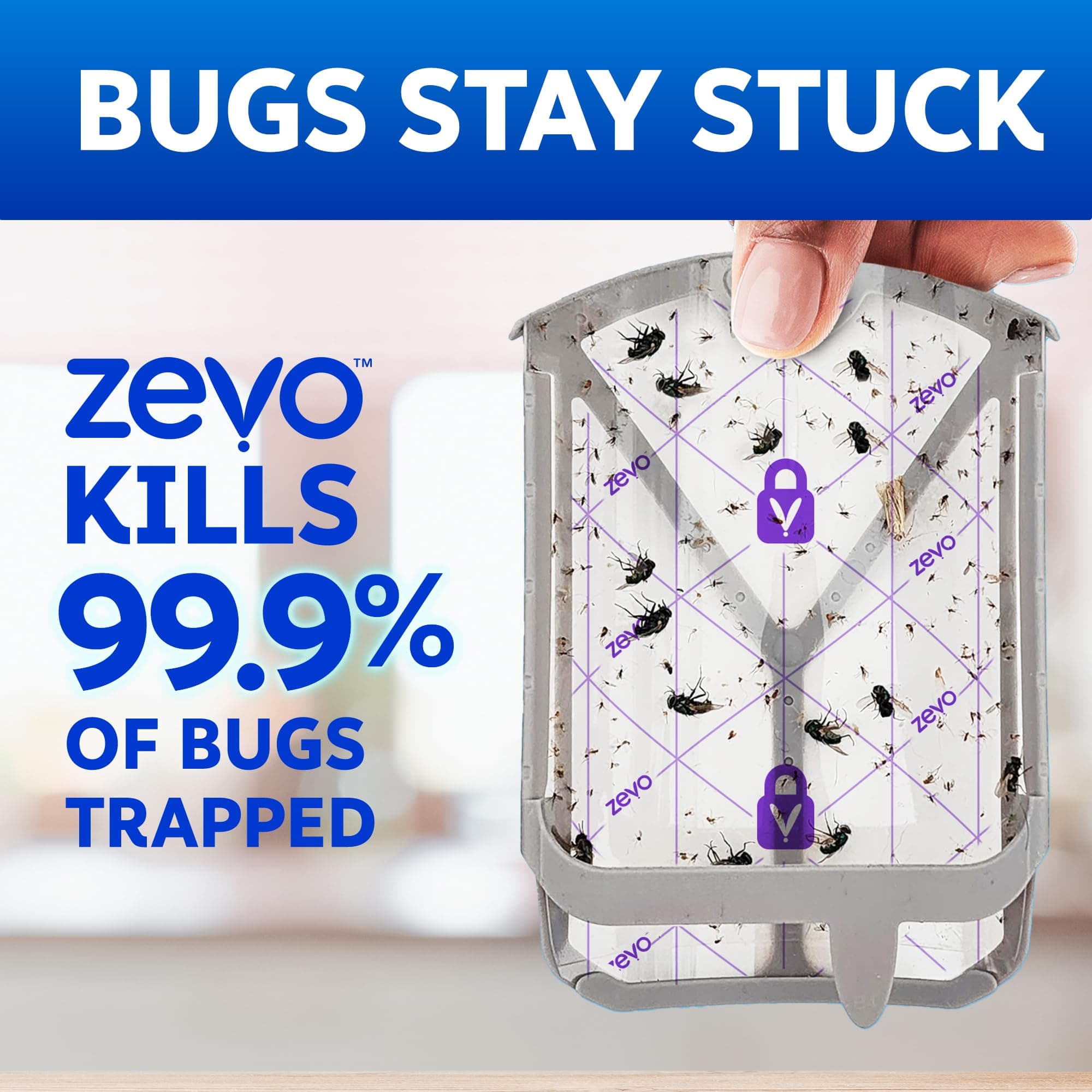 Zevo Flying Insect Trap Refill Cartridges for Fruit Flies & Gnats, 4 Count, view 5