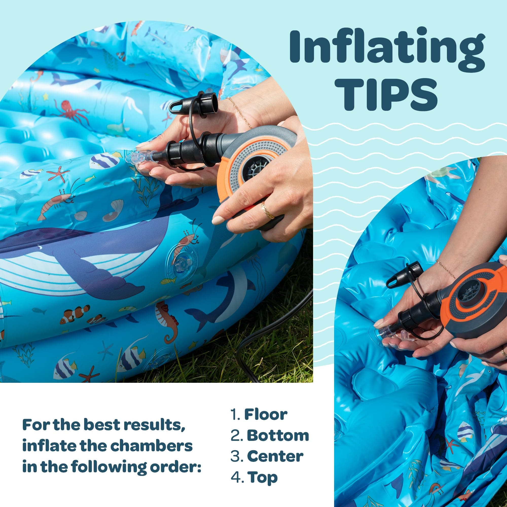 Inflatable Kiddie Pool for Toddlers, 48"X12" Round Plastic Blow Up Kids Swimming Pool, Outdoor Water Play, Ball Pit Toys for Kids Age 2 3 4 5, Summer Essential Baby Splash Pools with Cushioned Floor, view 6