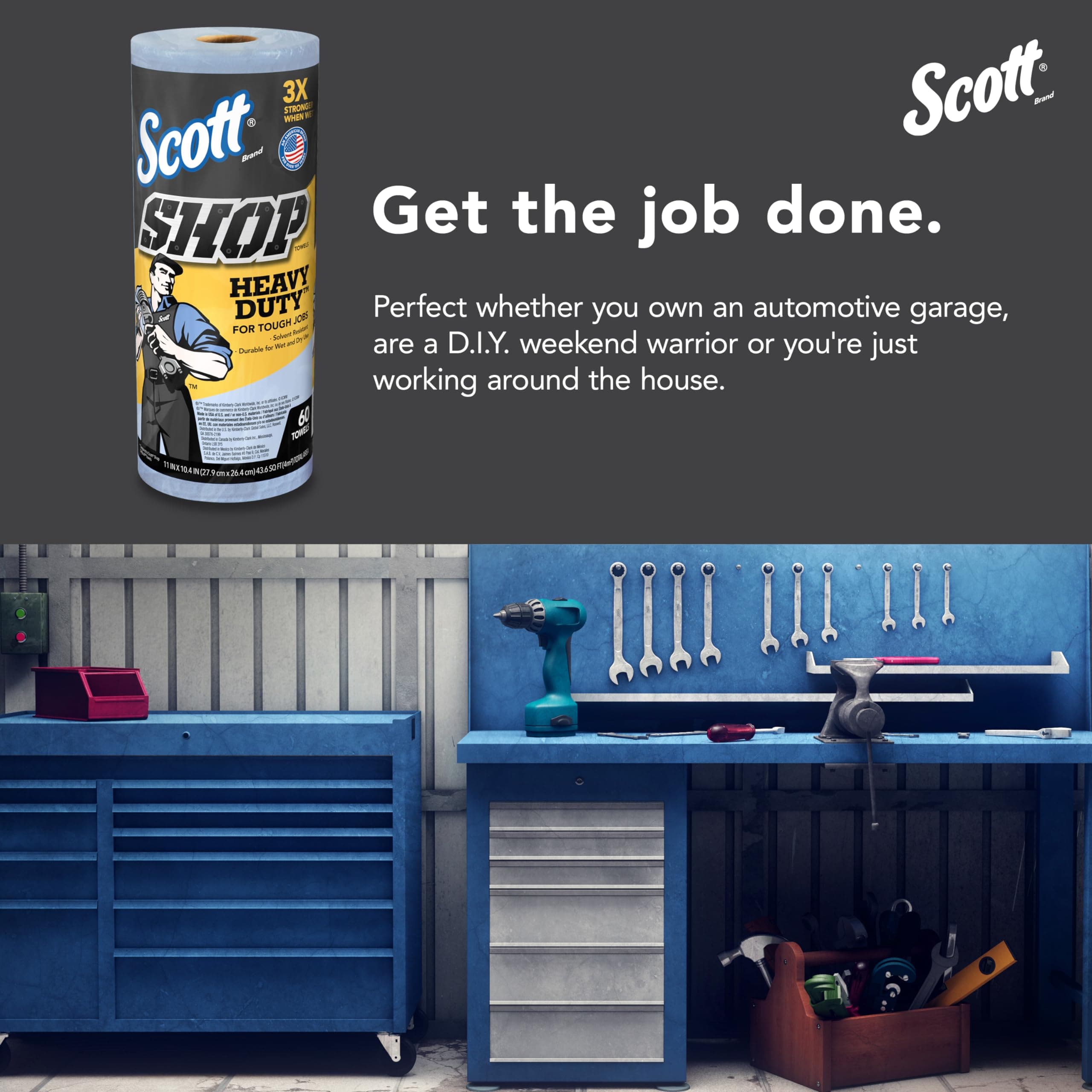 Scott Shop Towels Heavy Duty, 60 Towels/Roll, 12 Rolls/Case, view 8