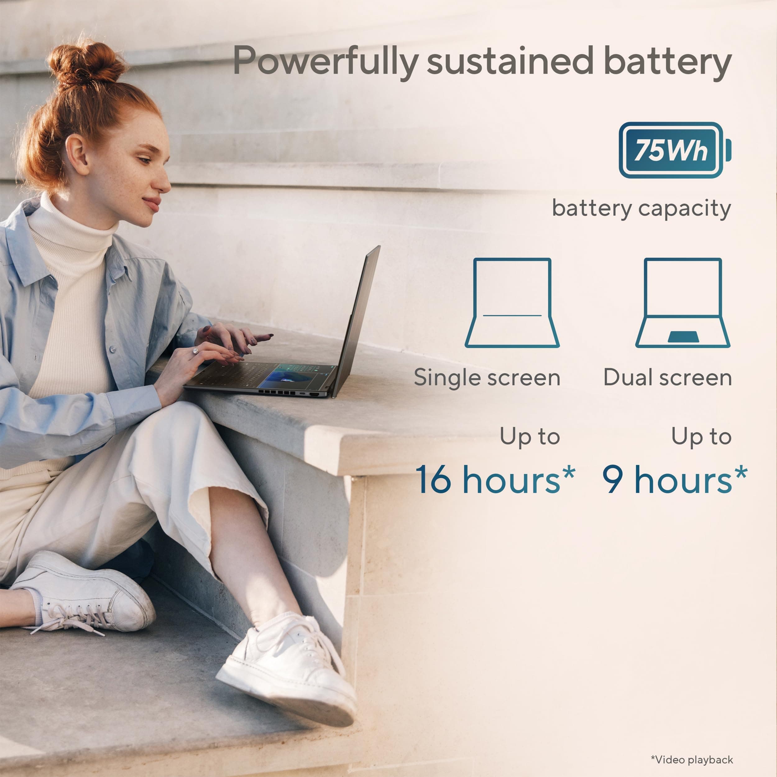 ASUS Zenbook Duo Laptop, Dual 14” OLED 3K 120Hz Touch Display, Evo, Intel Core Ultra 9 285H, Intel Arc Graphics, 32GB RAM, 1TB SSD, Windows 11, UX8406CA-PS99T, view 7