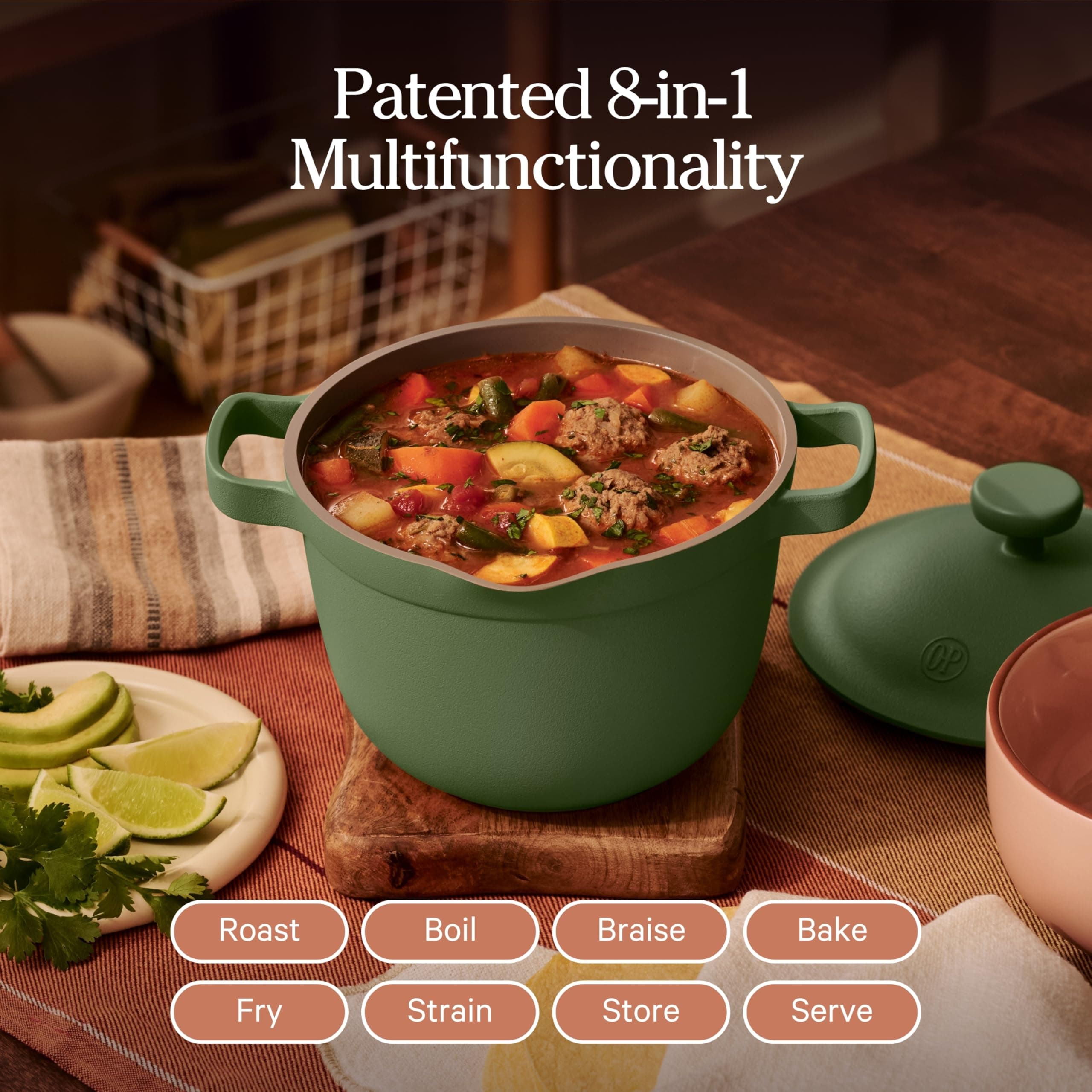 Our Place Petite Perfect Pot, 1.75 Qt Ceramic Nonstick Sauce Pot with Lid, view 4