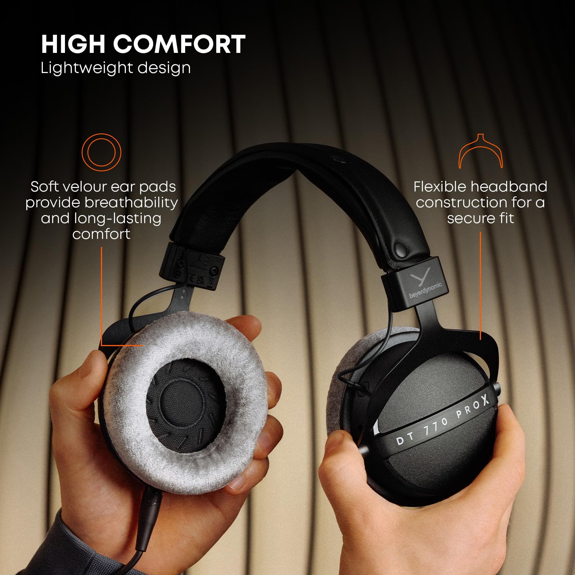 beyerdynamic DT 770 Pro X (48 Ohm), Closed-Back Studio Headphones, Black, view 4