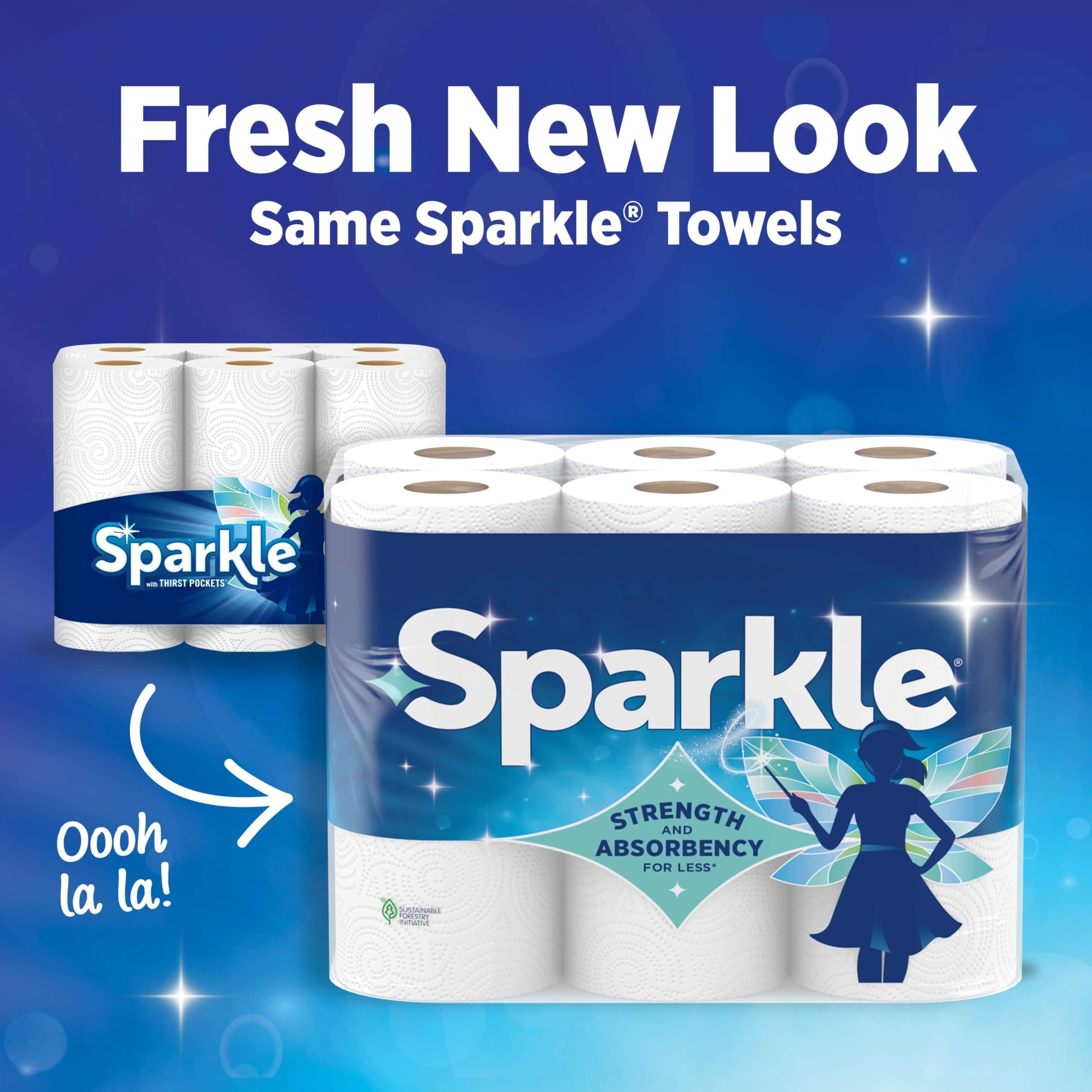 Sparkle Pick-A-Size Kitchen Paper Towels, 6 Double Rolls, 660 Sheets, view 4