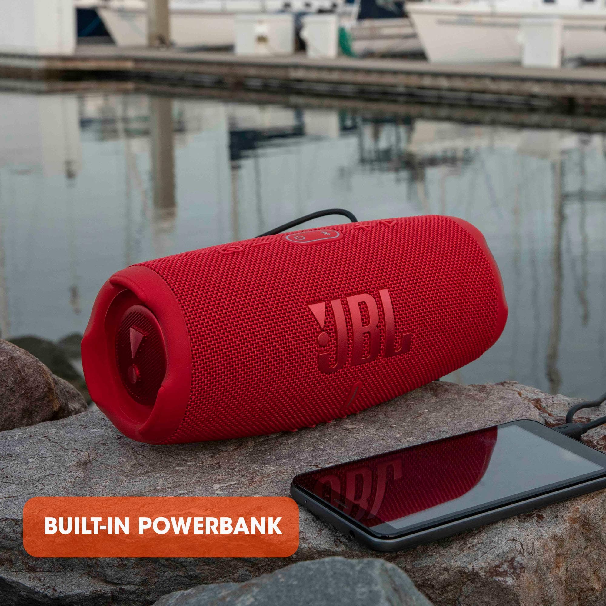 JBL Charge 5 - Portable Waterproof Speaker - Blue, view 6