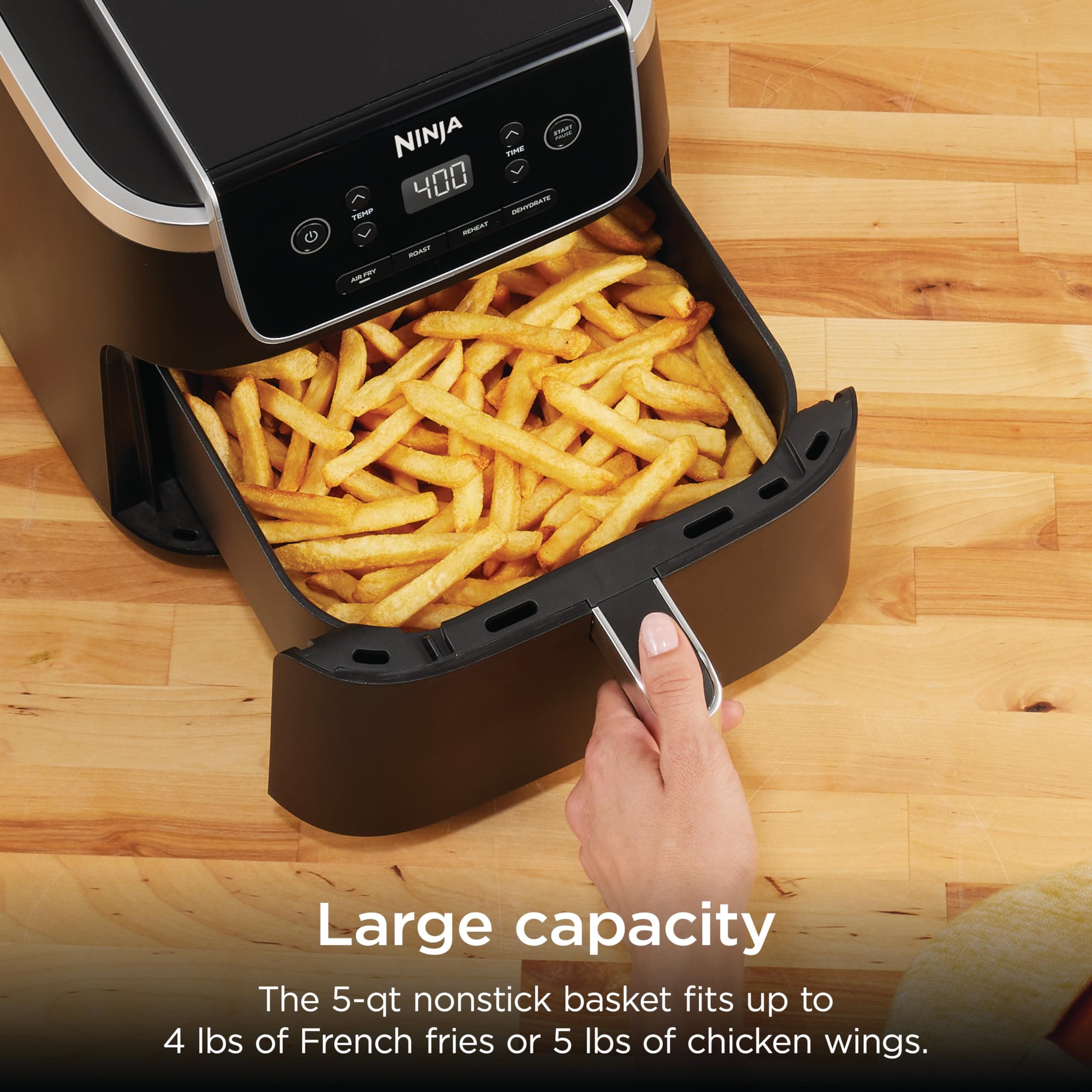 Ninja Air Fryer Pro, 5 Qt, 4-in-1, Grey, AF141, view 3