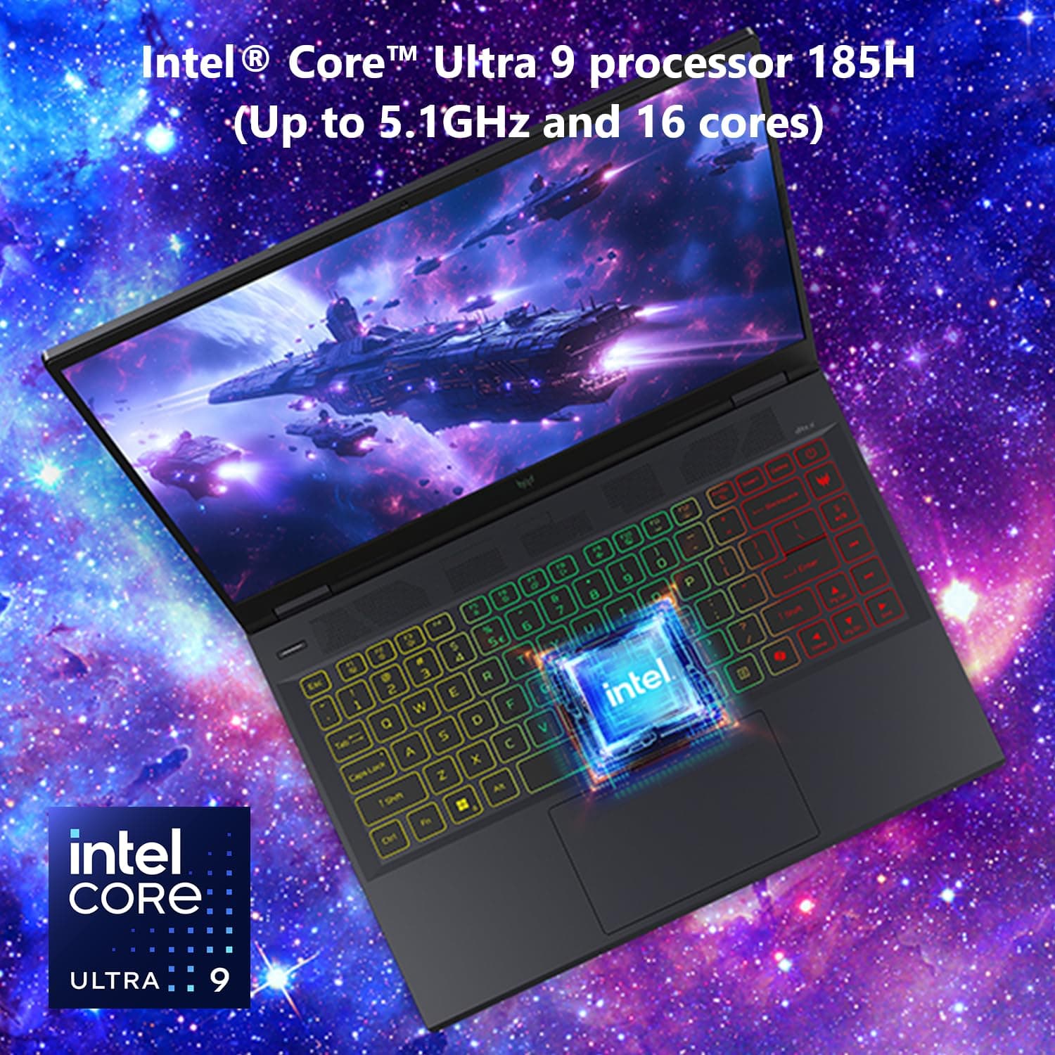 Acer Predator Helios Neo 14 Gaming Laptop | 14.5" WQXGA+ IPS 165Hz Display | AI-Powered | Intel Core Ultra 9 Processor 185H | NVIDIA GeForce RTX 4070 | 16GB LPDDR5X | 1TB Gen 4 SSD | PHN14-51-90NF, view 2