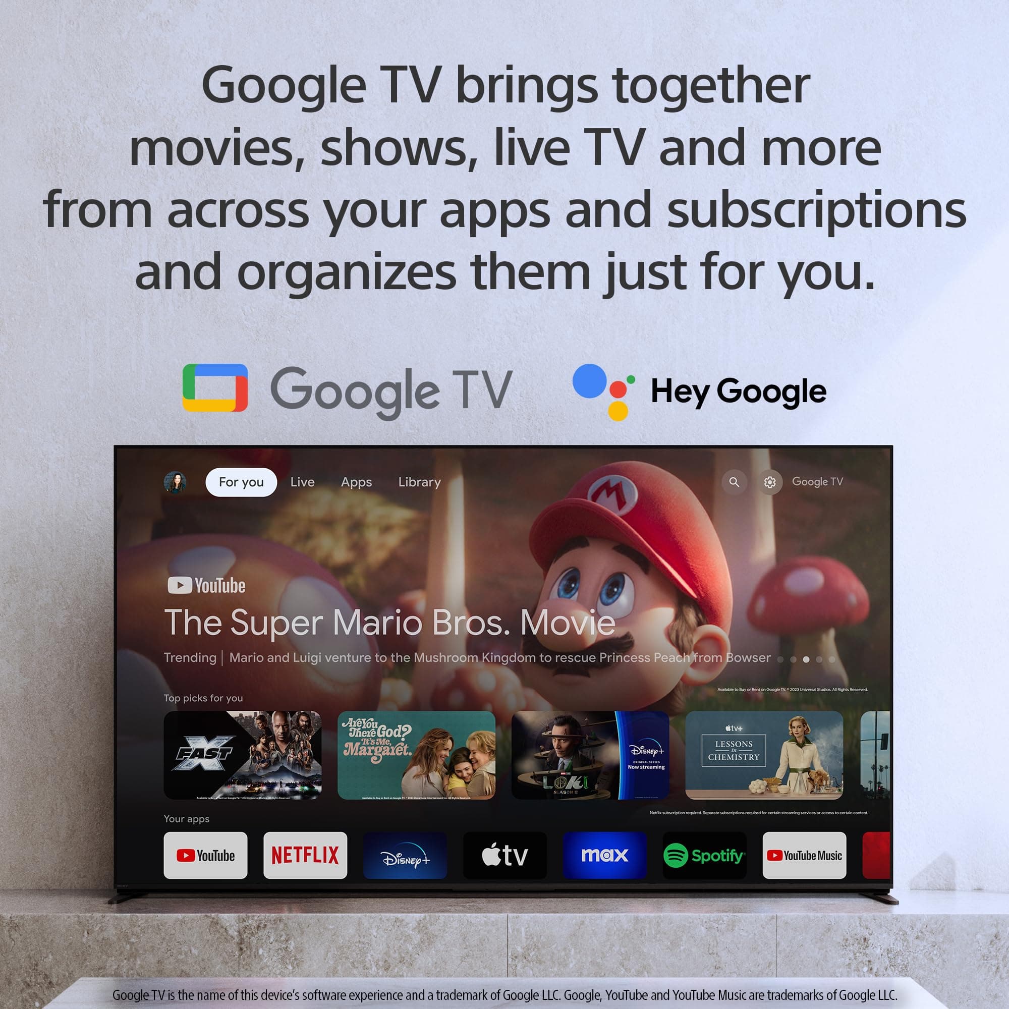 Sony 65 Inch BRAVIA 7 Mini LED QLED 4K HDR Smart Google TV (K-65XR70), view 8