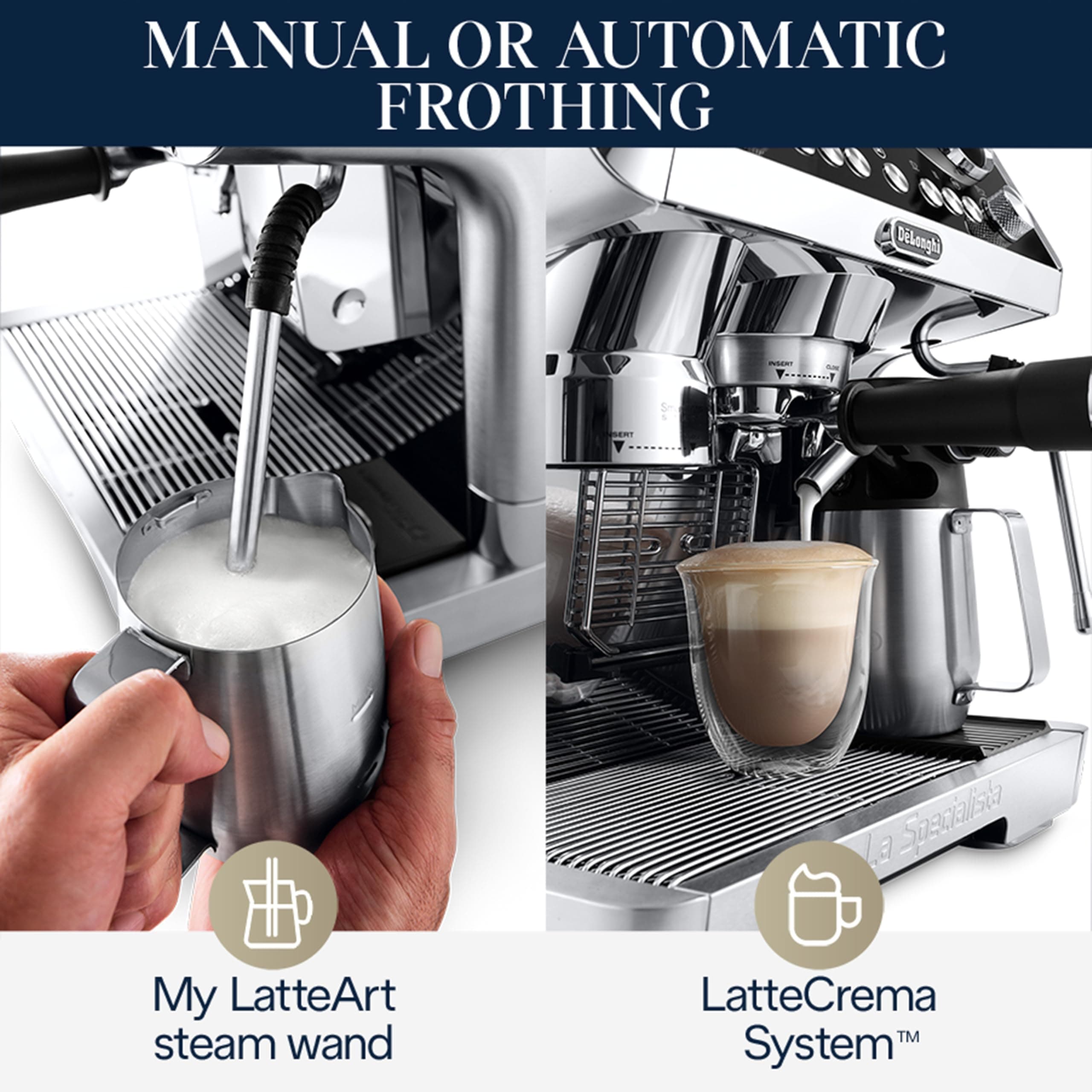 De'Longhi EC9665M La Specialista Maestro Espresso Machine, Stainless Steel, Silver,Black, view 5